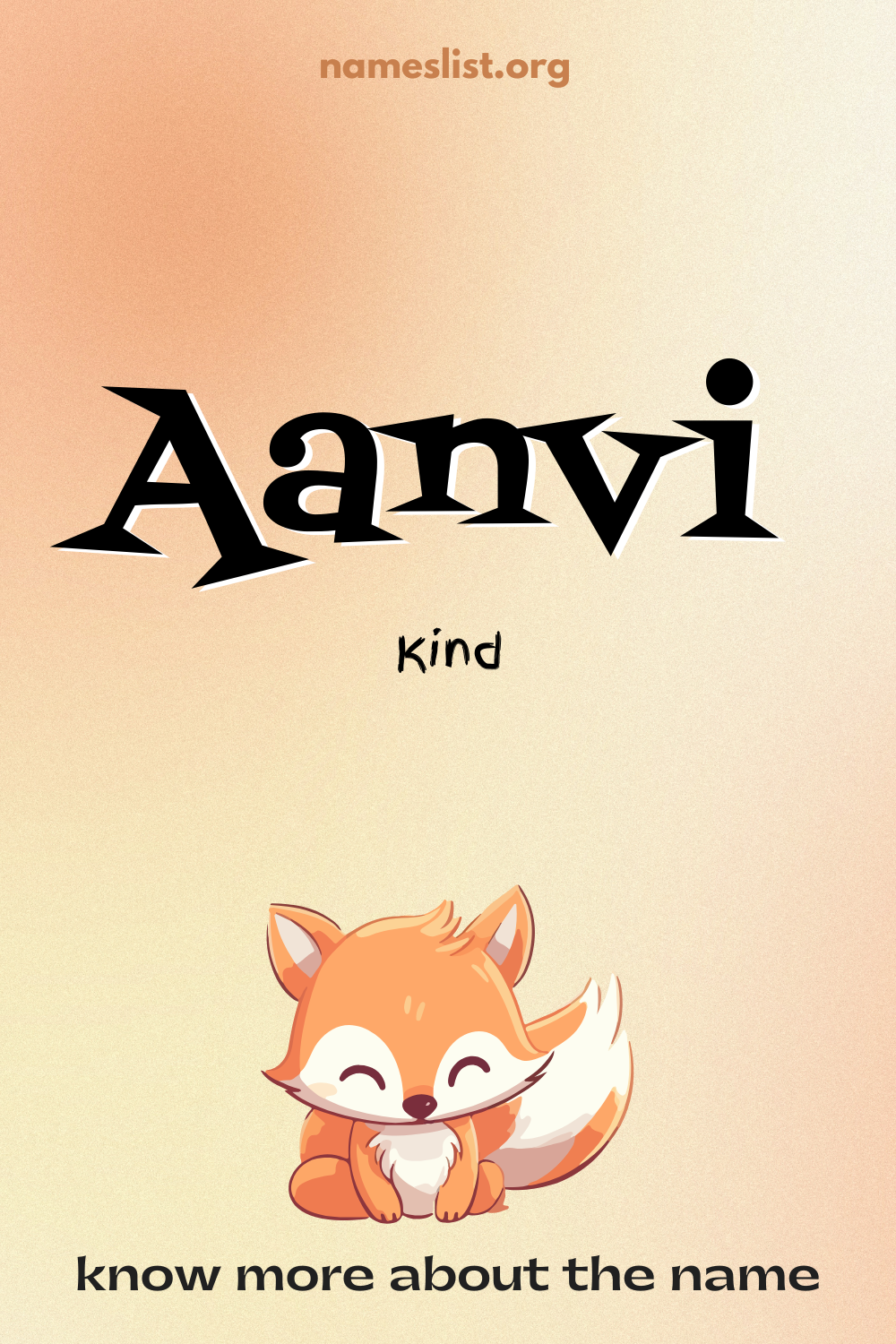 Aanvi meaning and origin