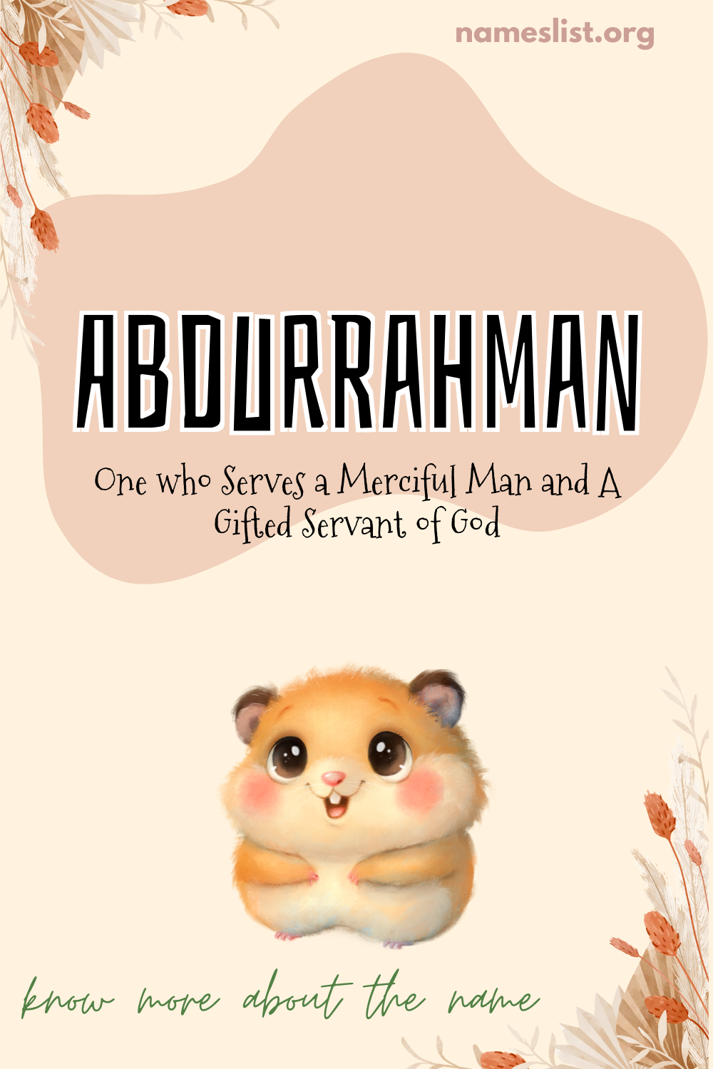 Abdurrahman meaning and origin