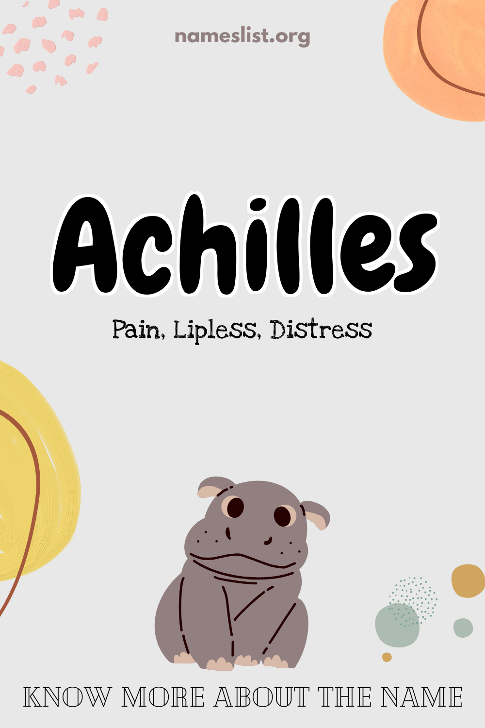 Achilles meaning and origin