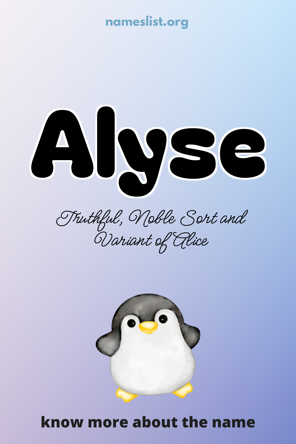 Alyse meaning and origin