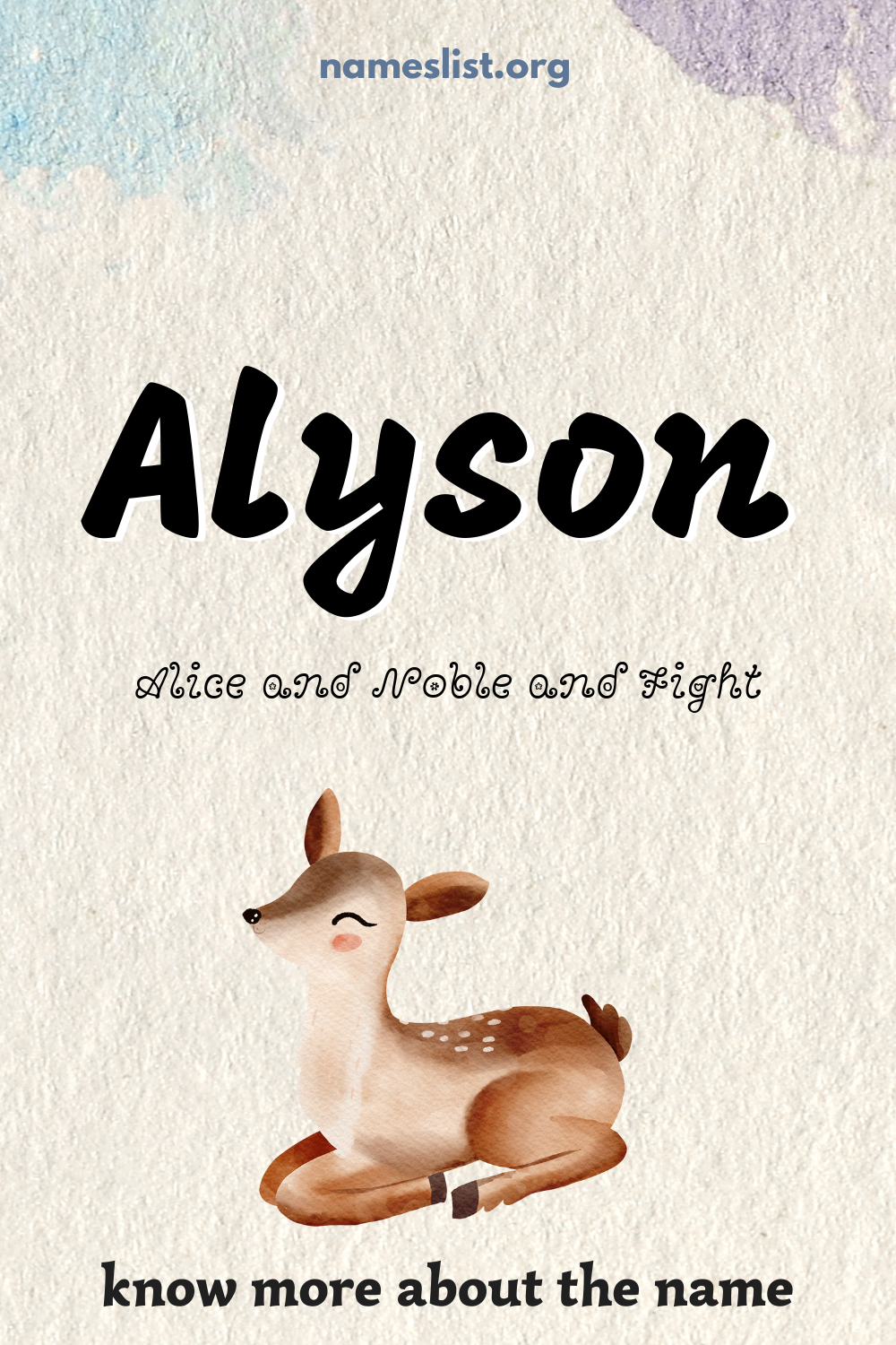 Alyson meaning and origin
