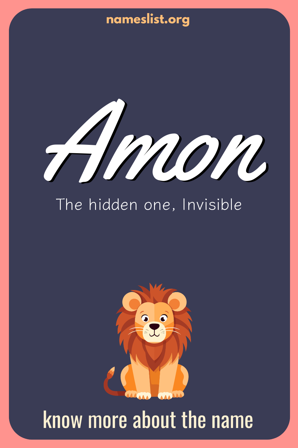 Amon meaning and origin