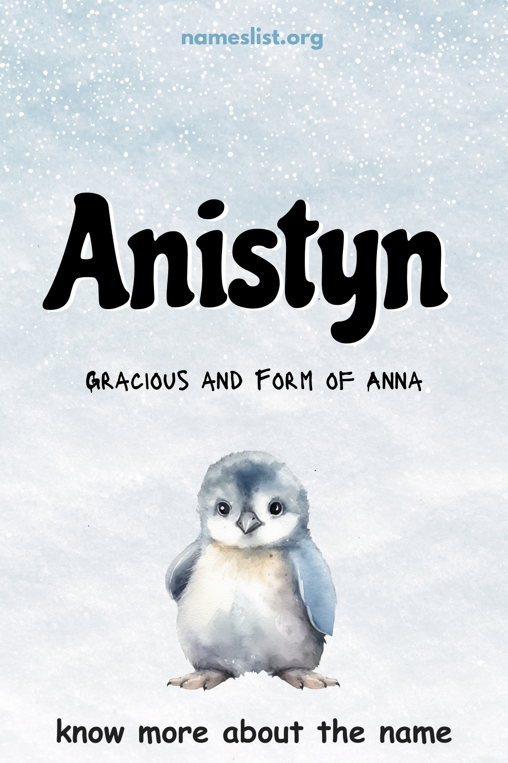 Anistyn meaning and origin