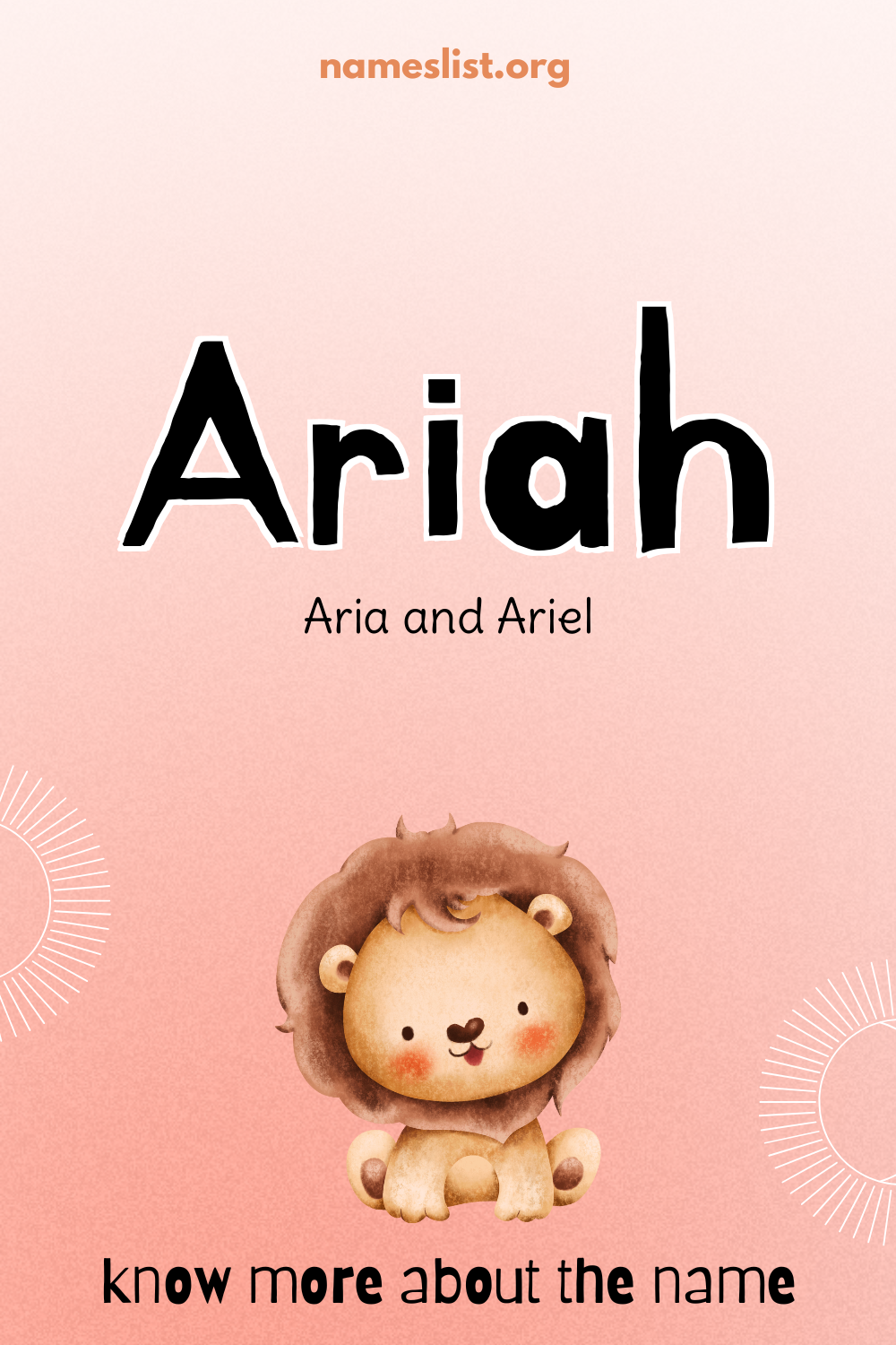 Ariah meaning and origin
