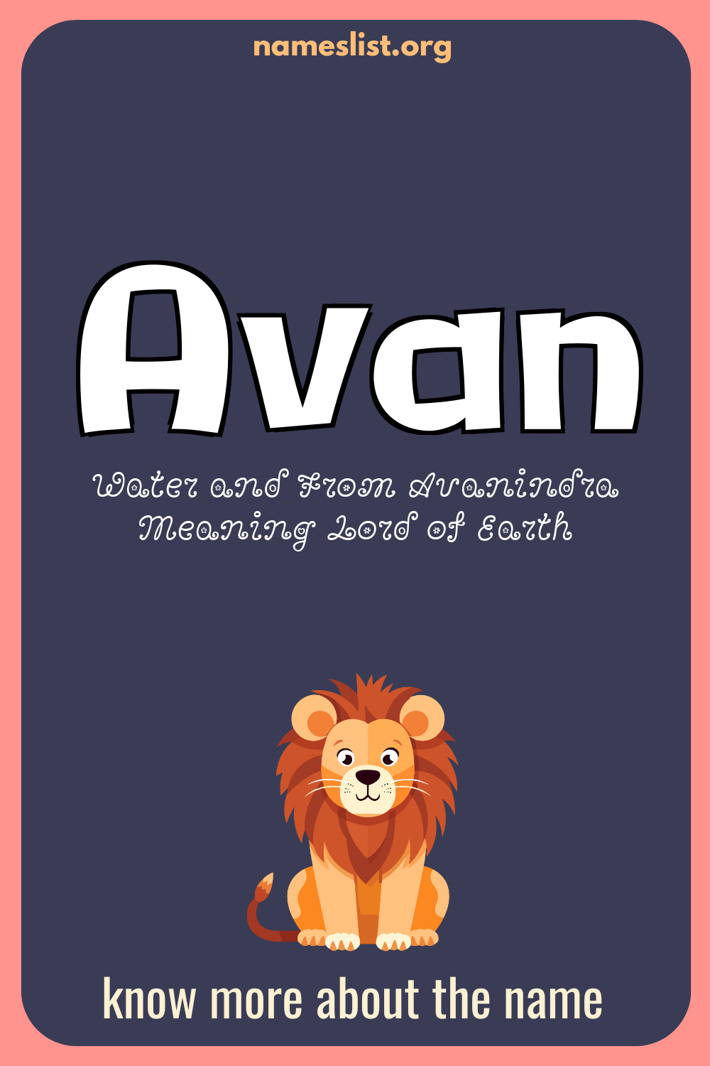 Avan meaning and origin