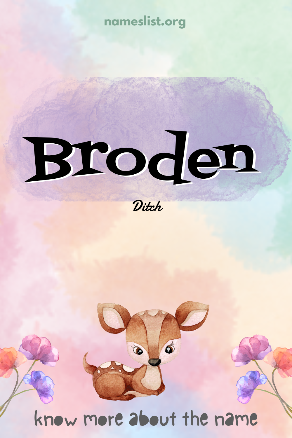 Broden meaning and origin