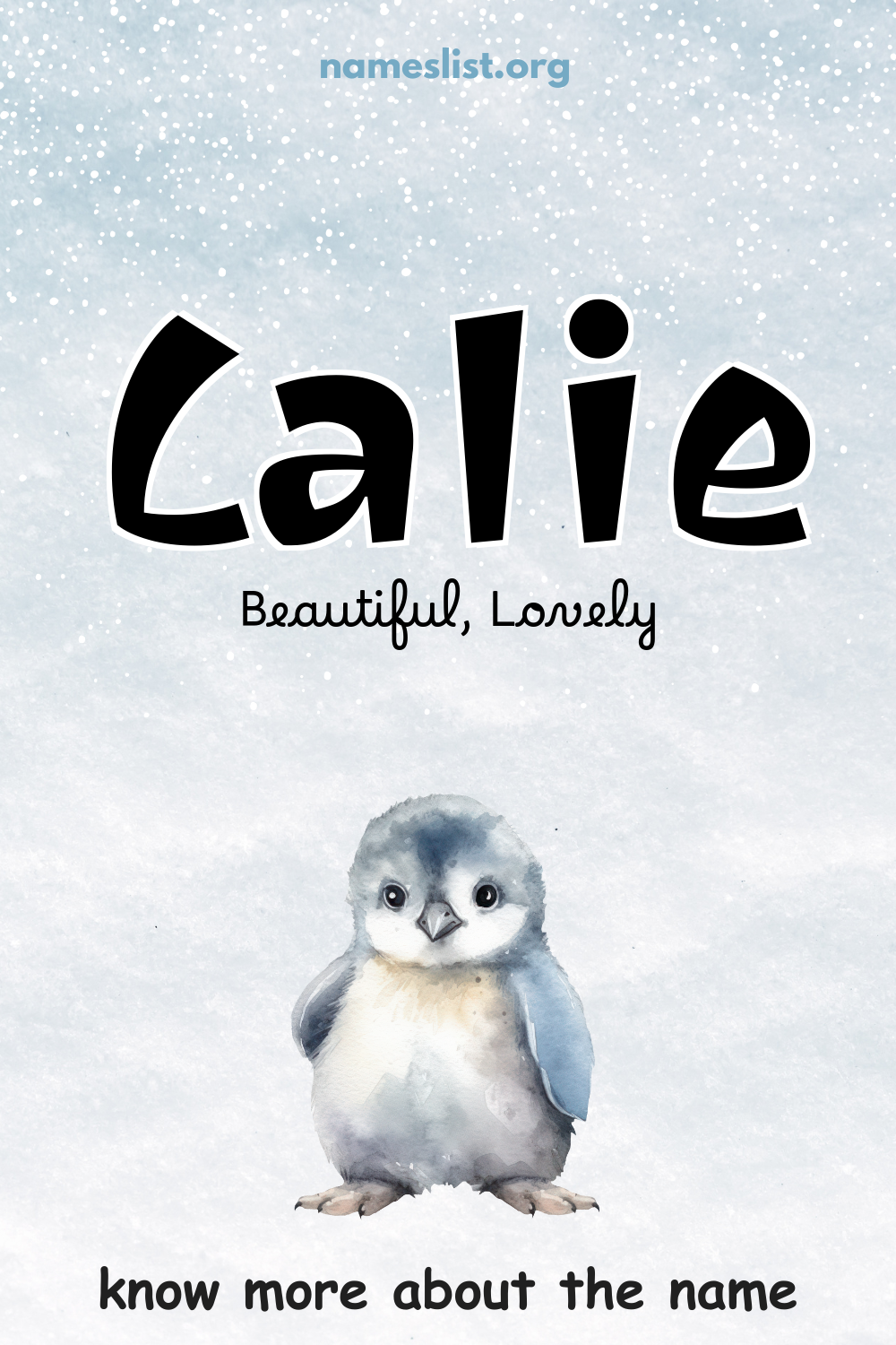 Calie meaning and origin