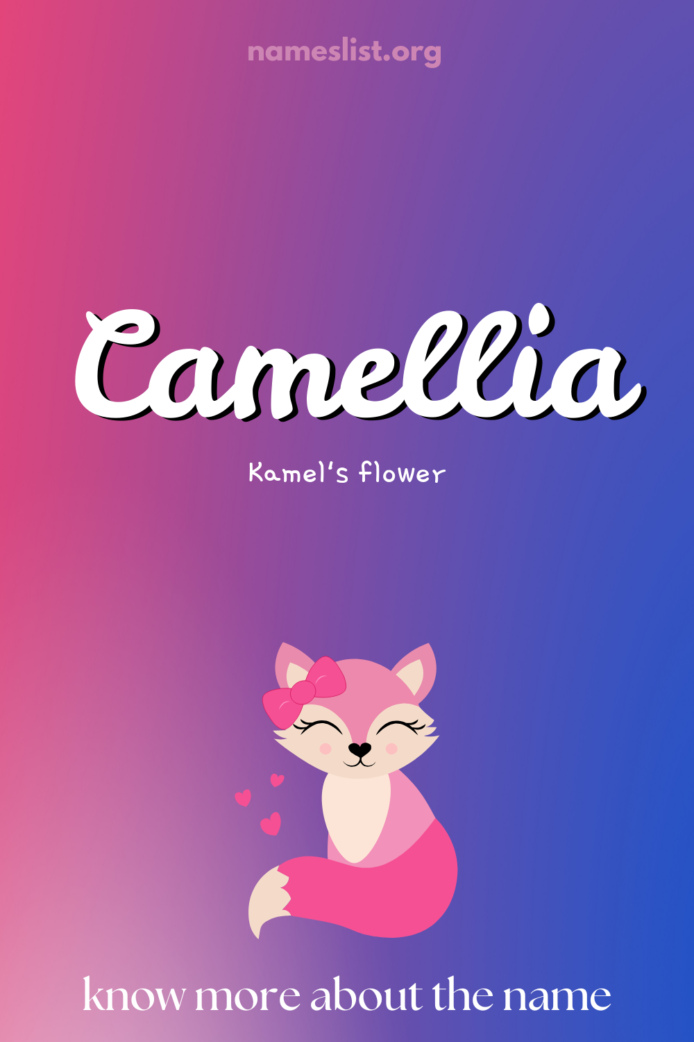 Camellia meaning and origin
