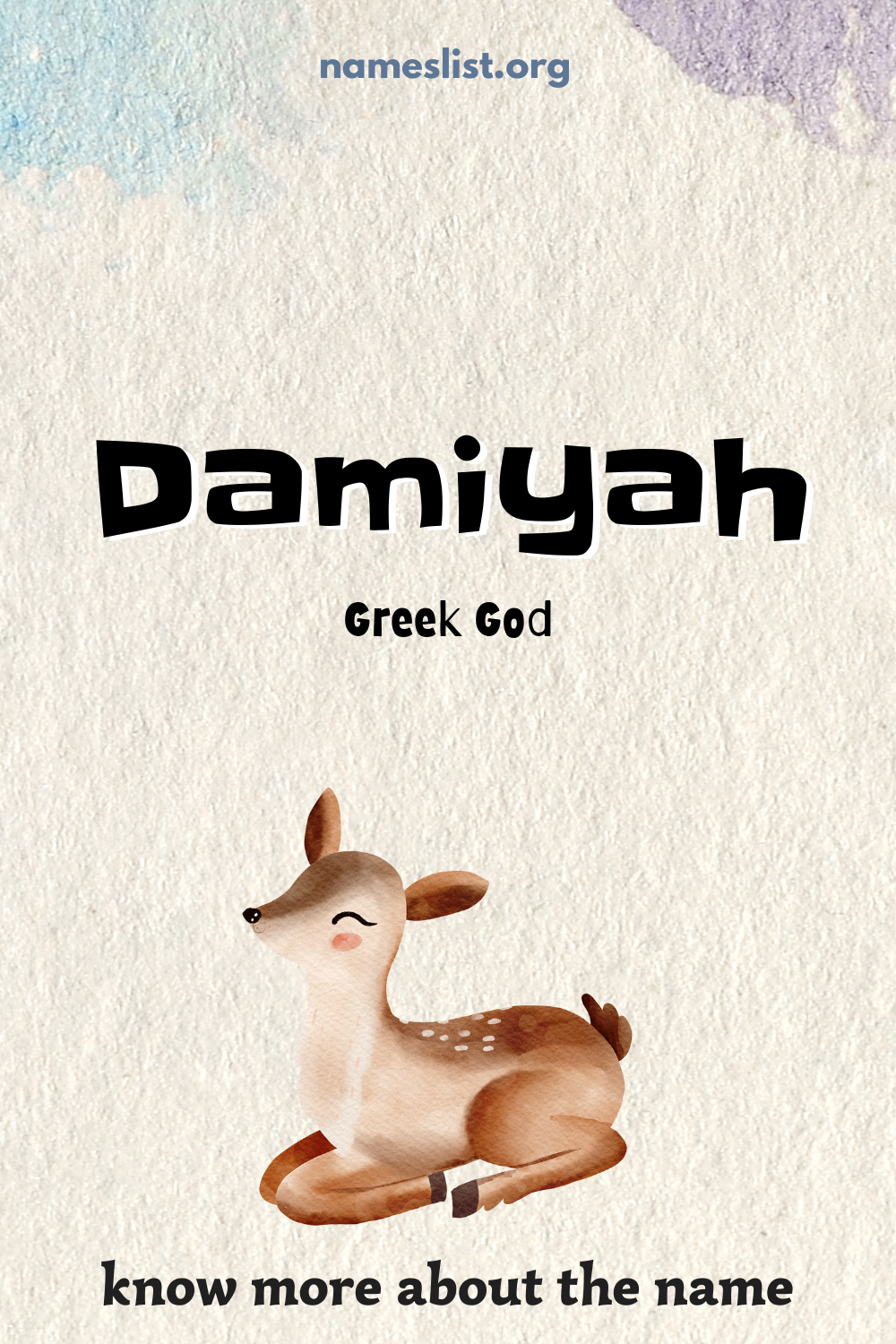 Damiyah meaning and origin