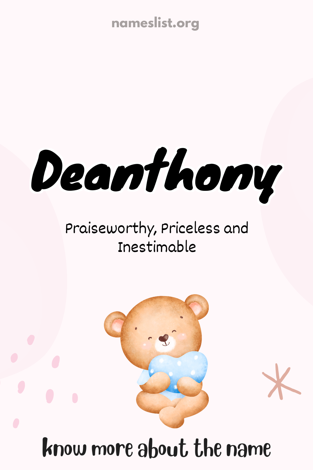 Deanthony meaning and origin