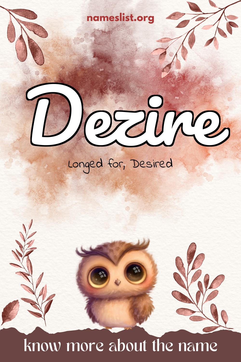 Dezire meaning and origin