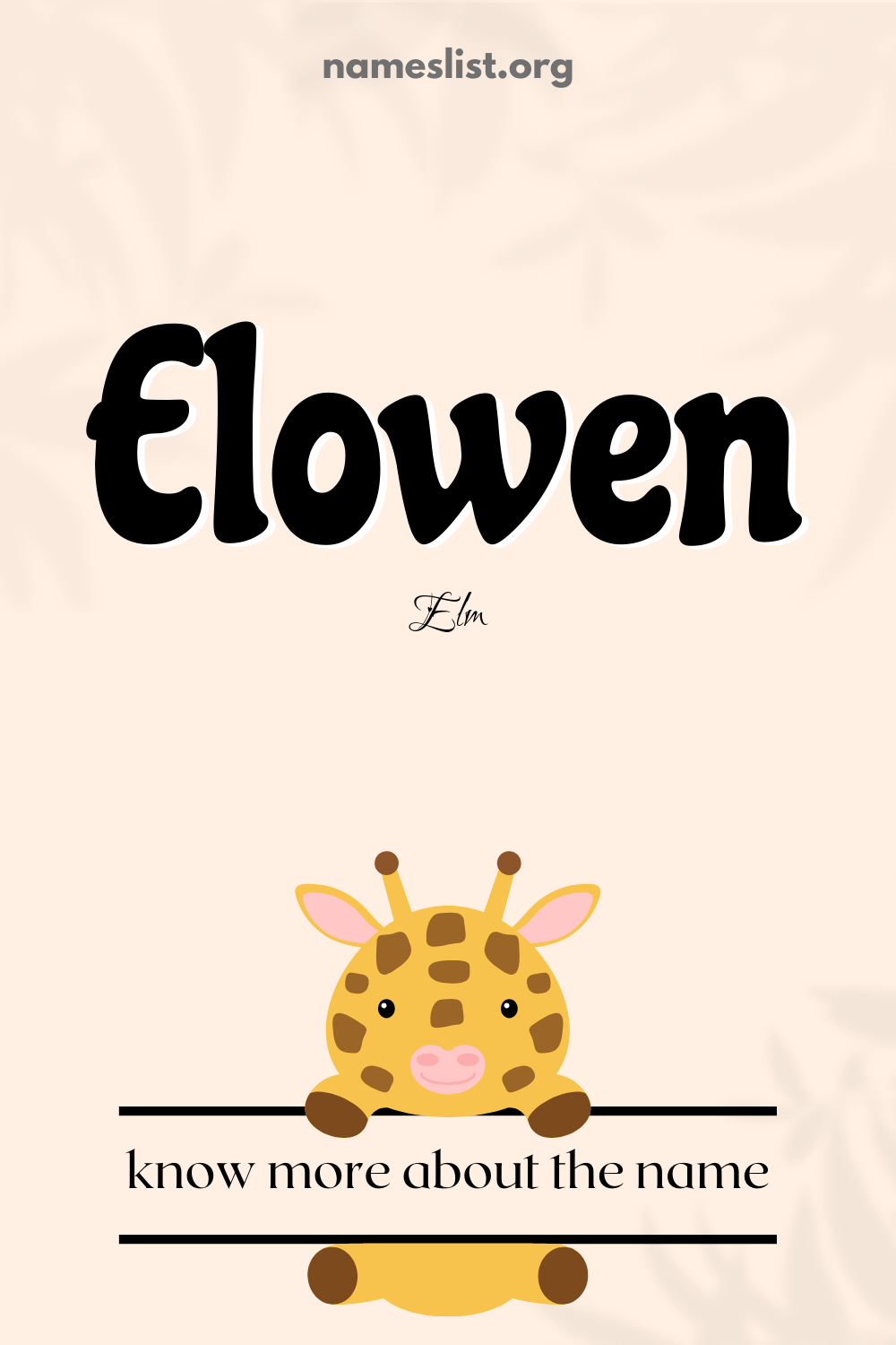 Elowen meaning and origin