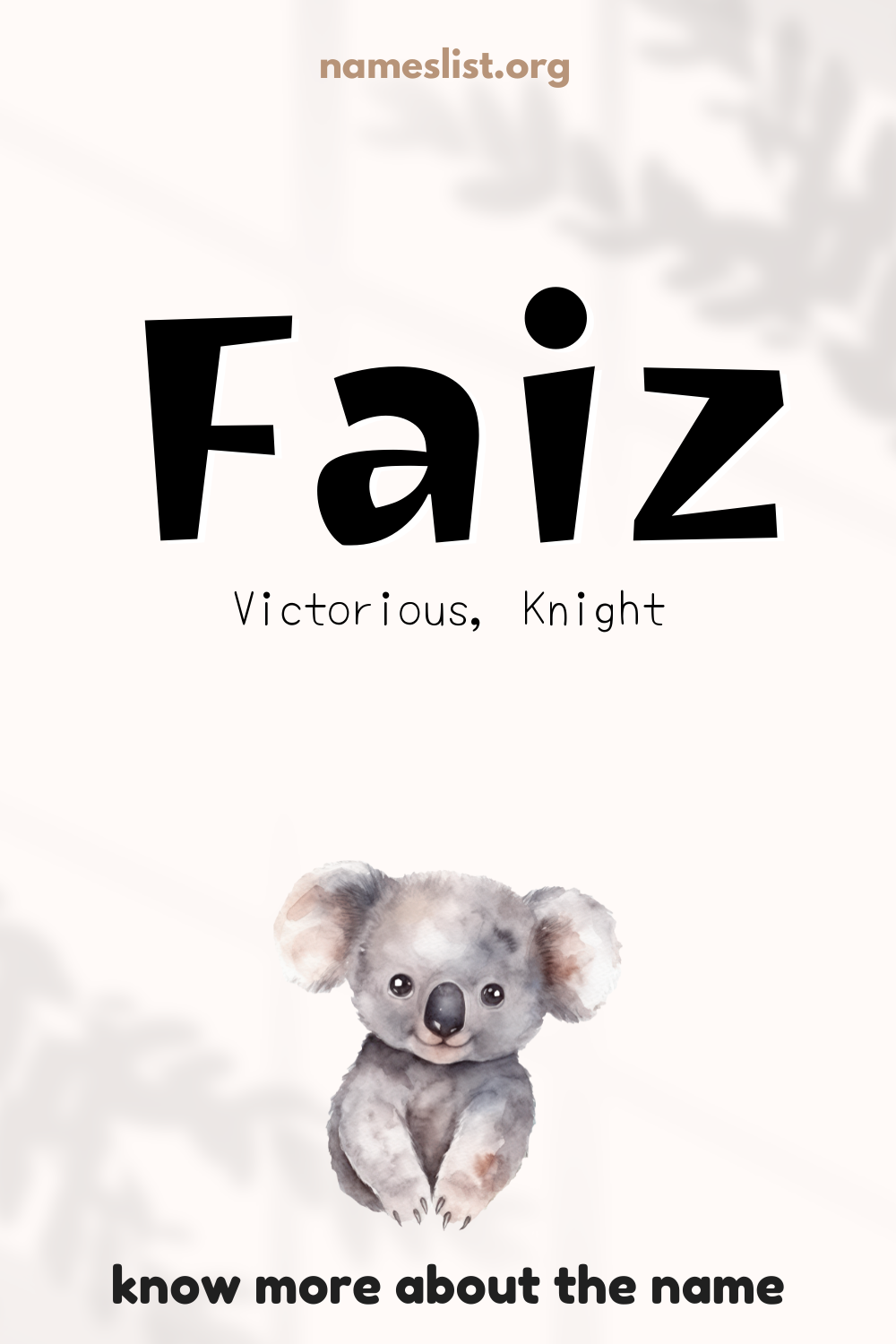 Faiz meaning and origin