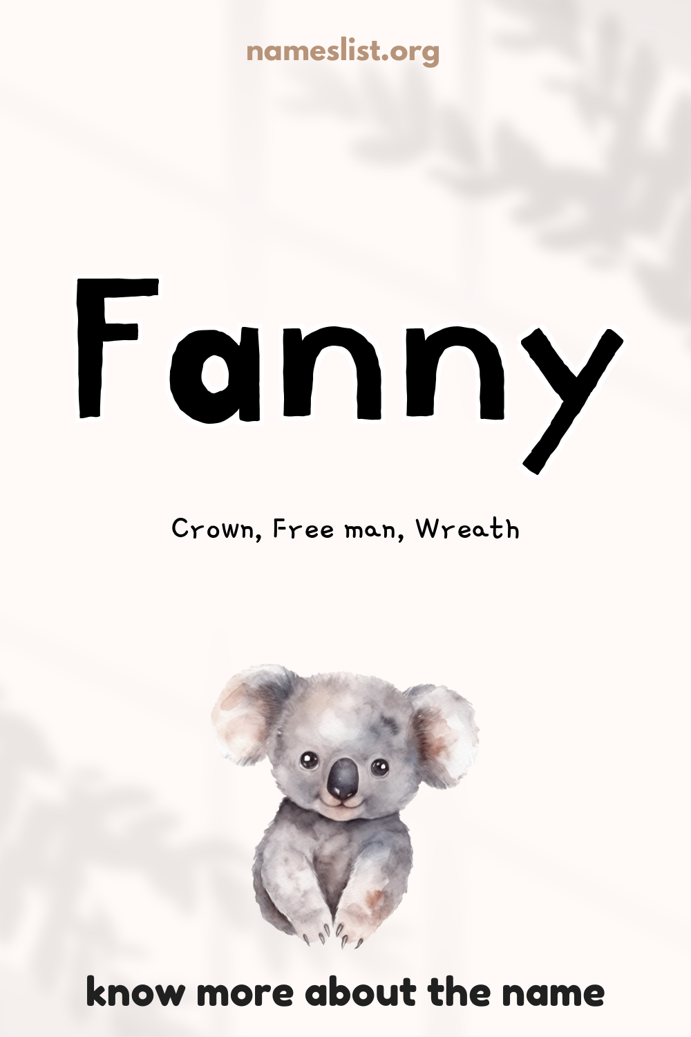 Fanny meaning and origin