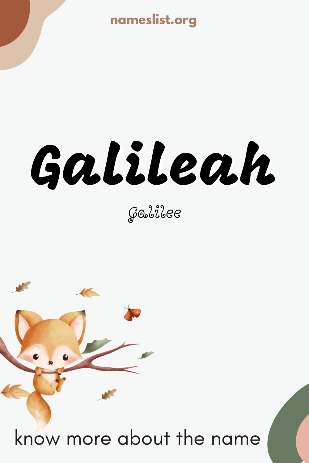 Galileah meaning and origin