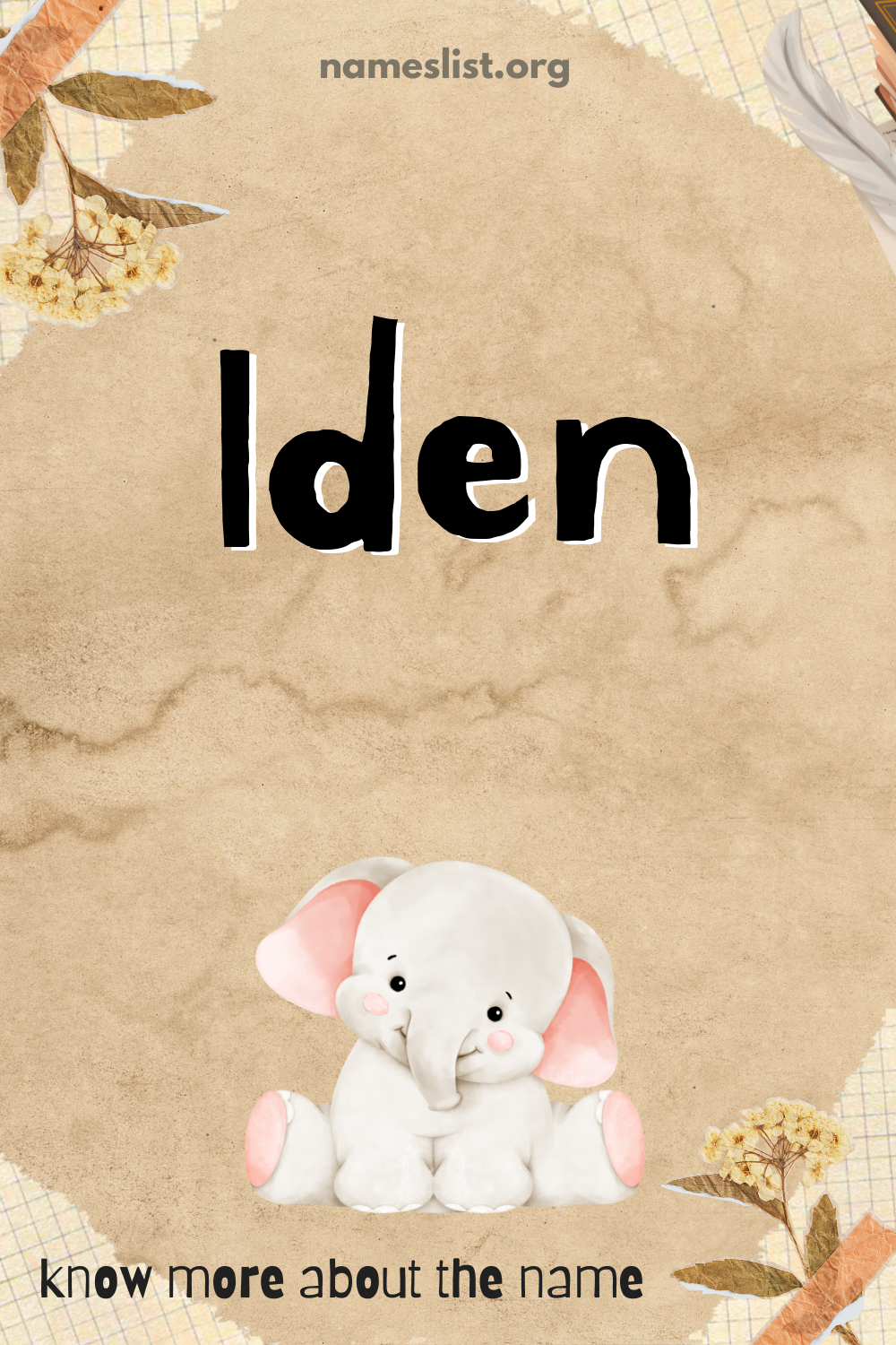 Iden meaning and origin
