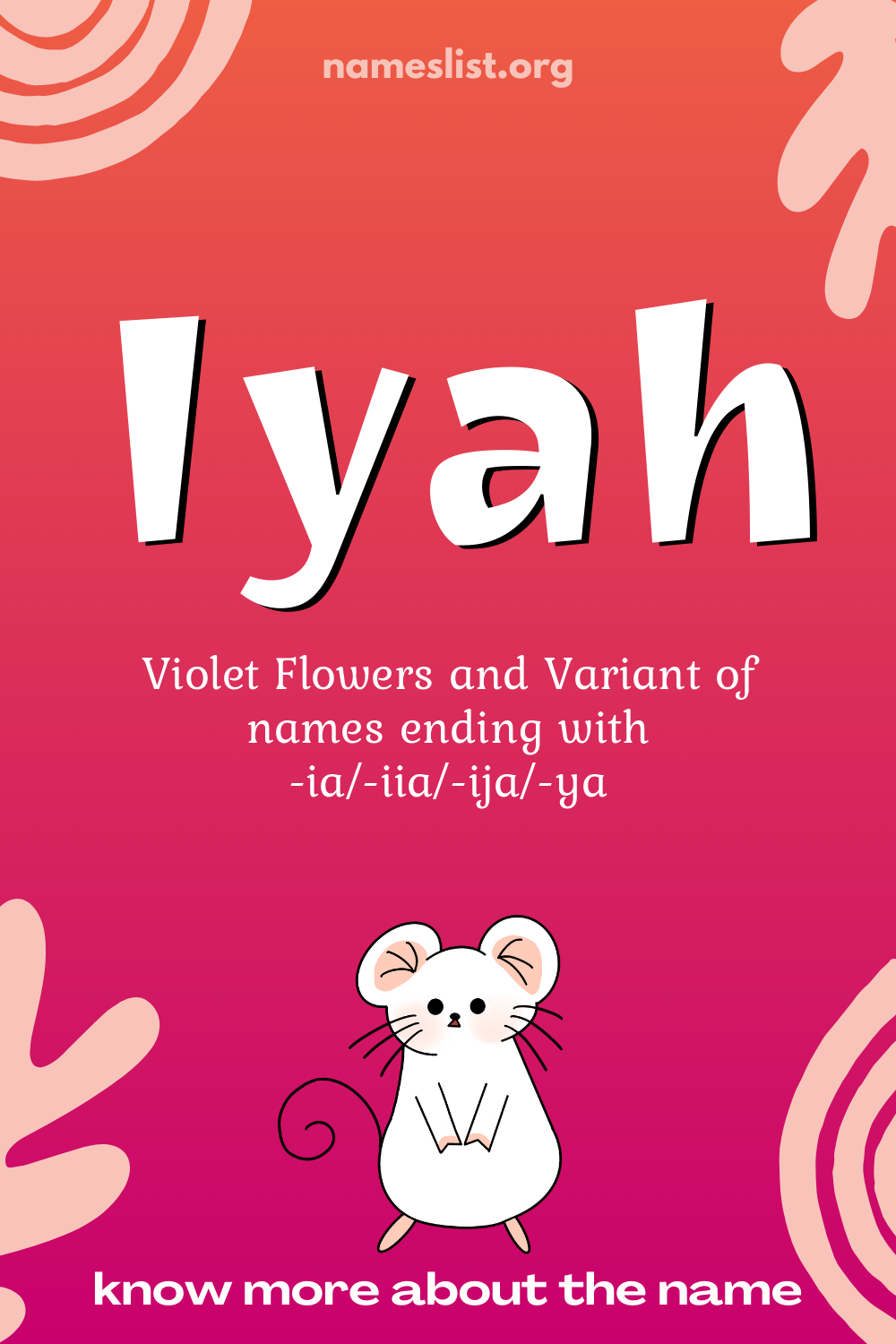 Iyah meaning and origin