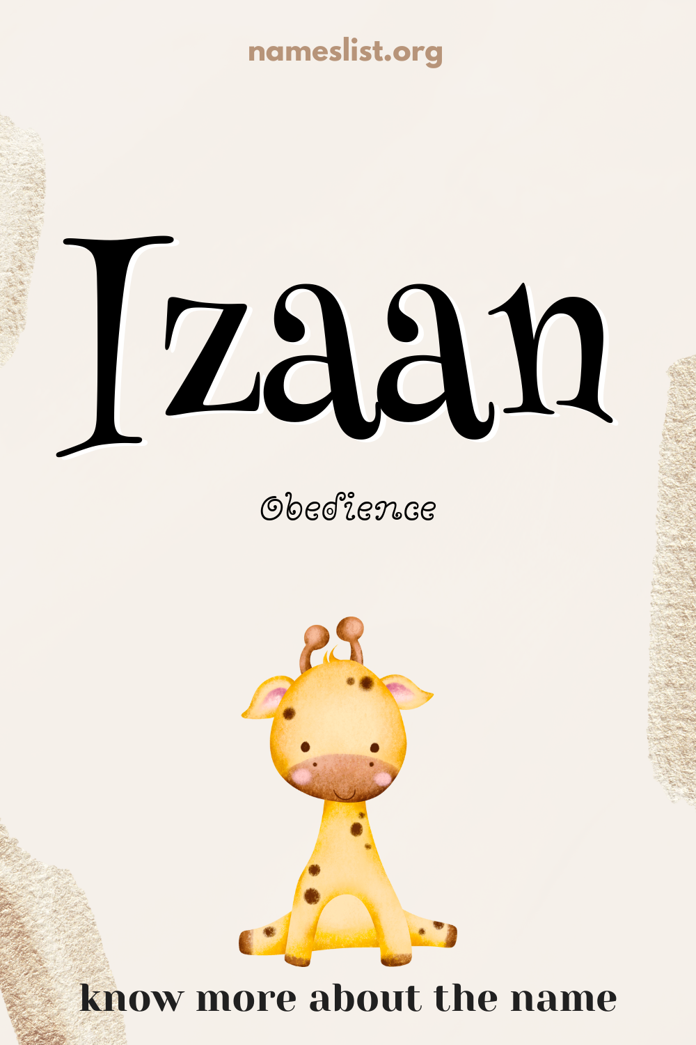 Izaan meaning and origin