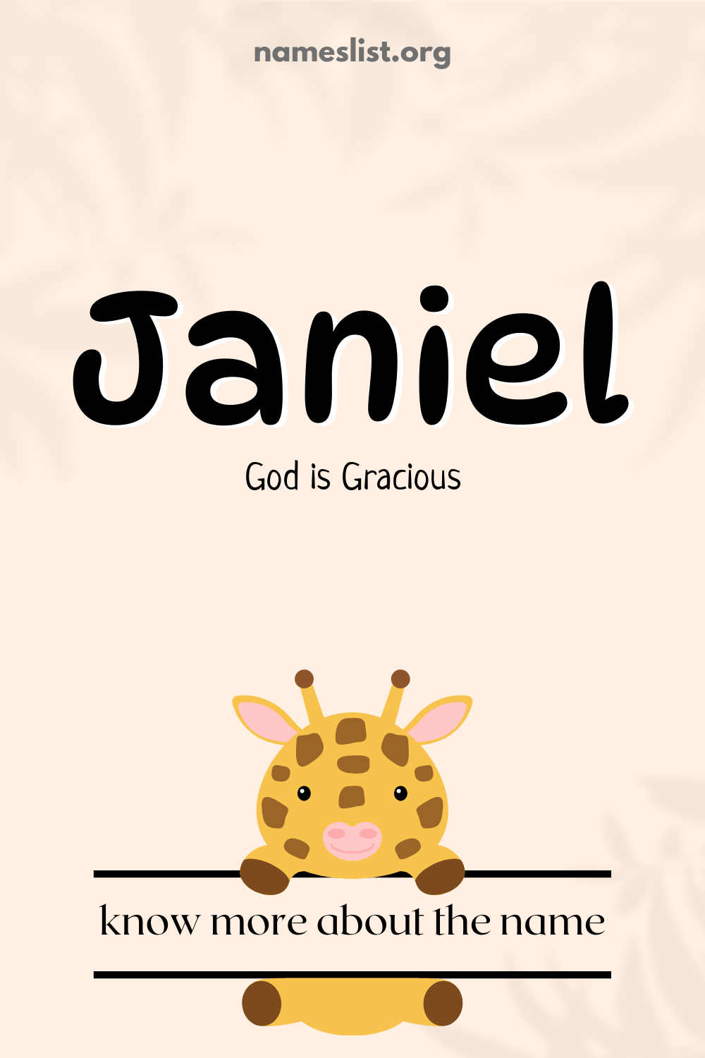 Janiel meaning and origin