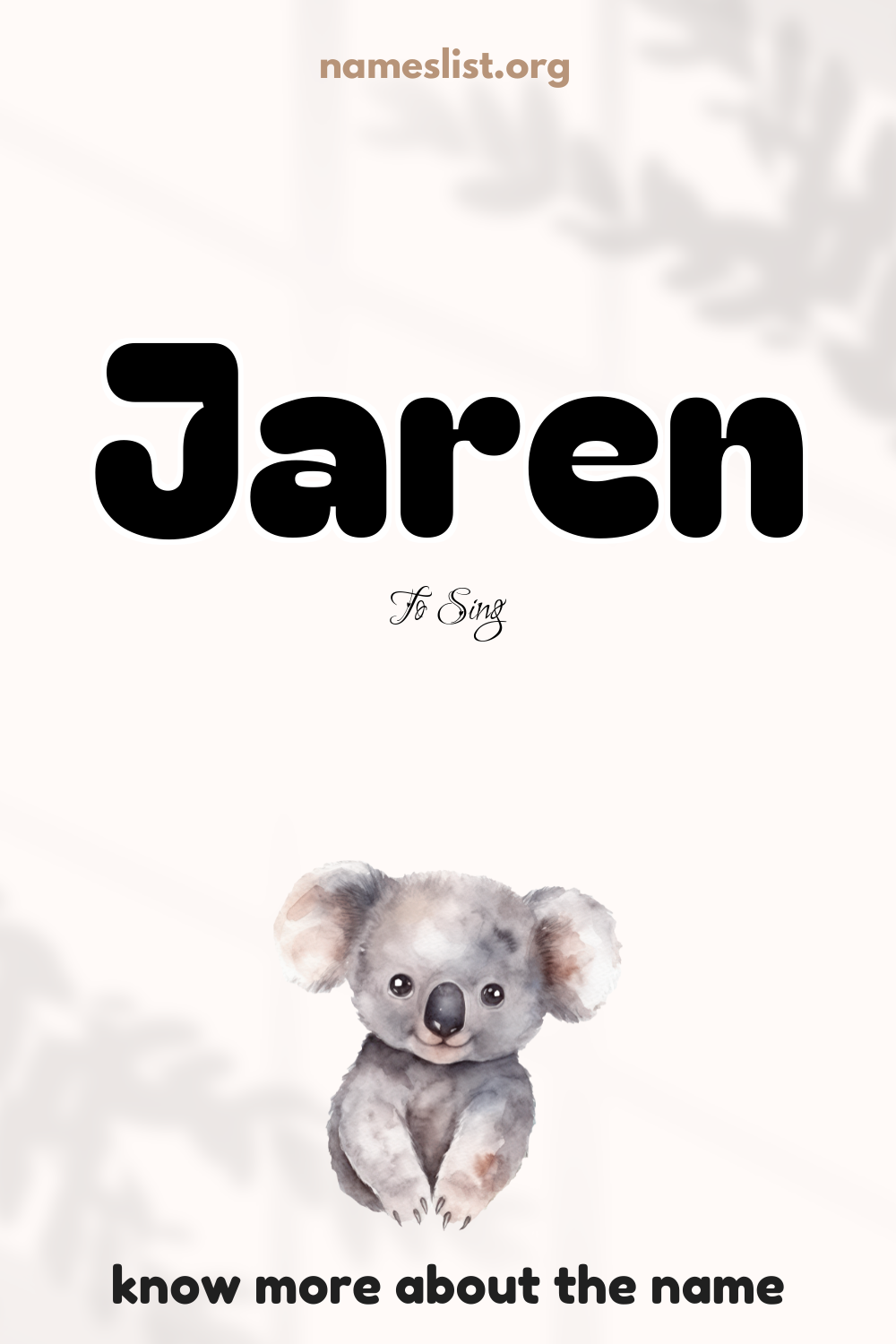 Jaren meaning and origin
