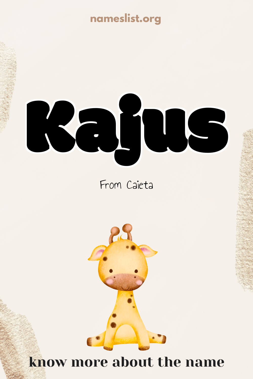 Kajus meaning and origin