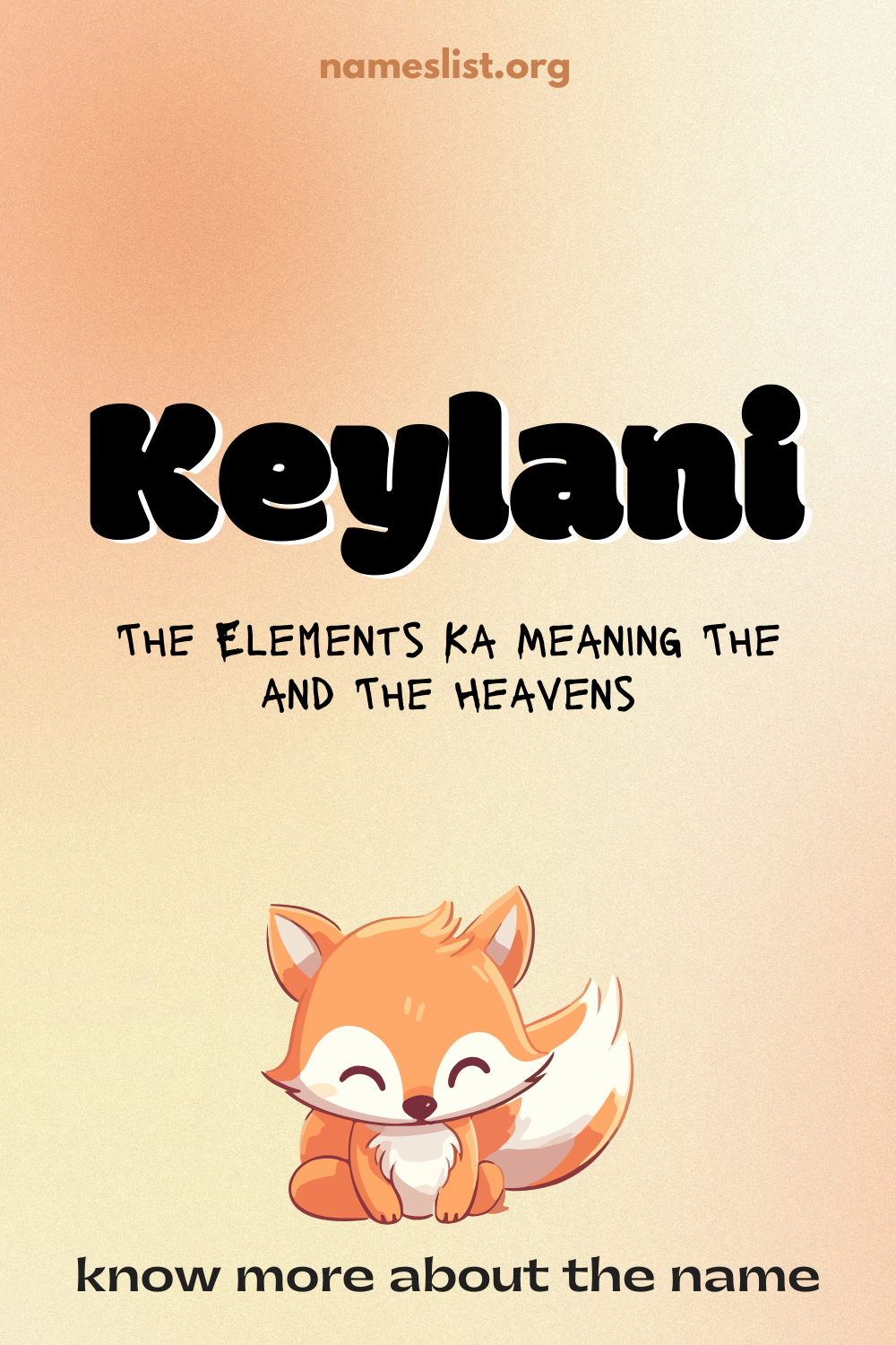 Keylani meaning and origin