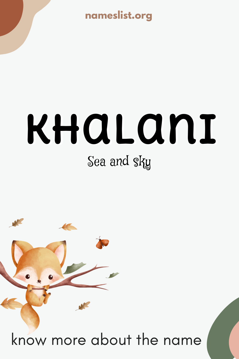 Khalani meaning and origin