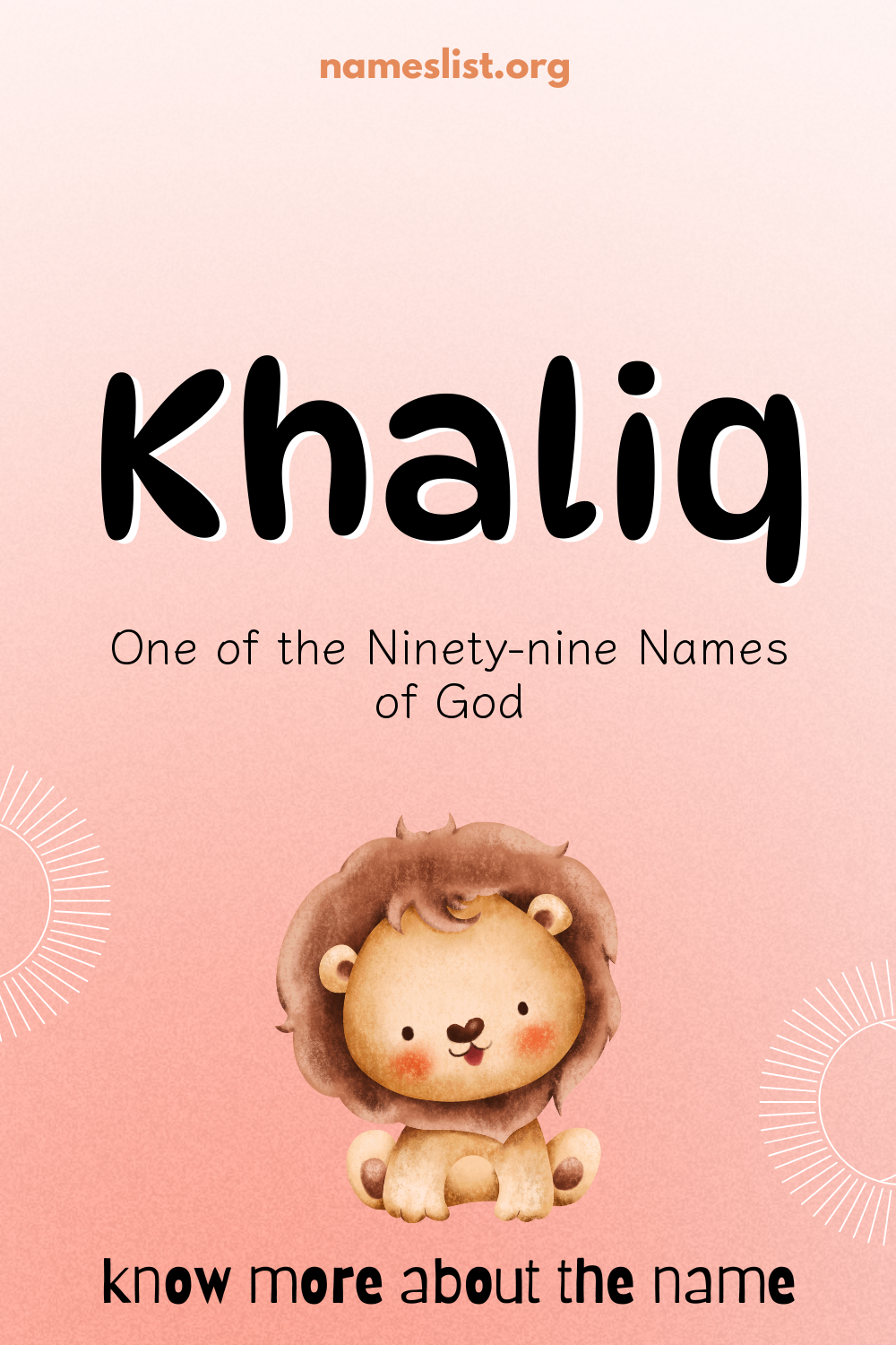 Khaliq meaning and origin