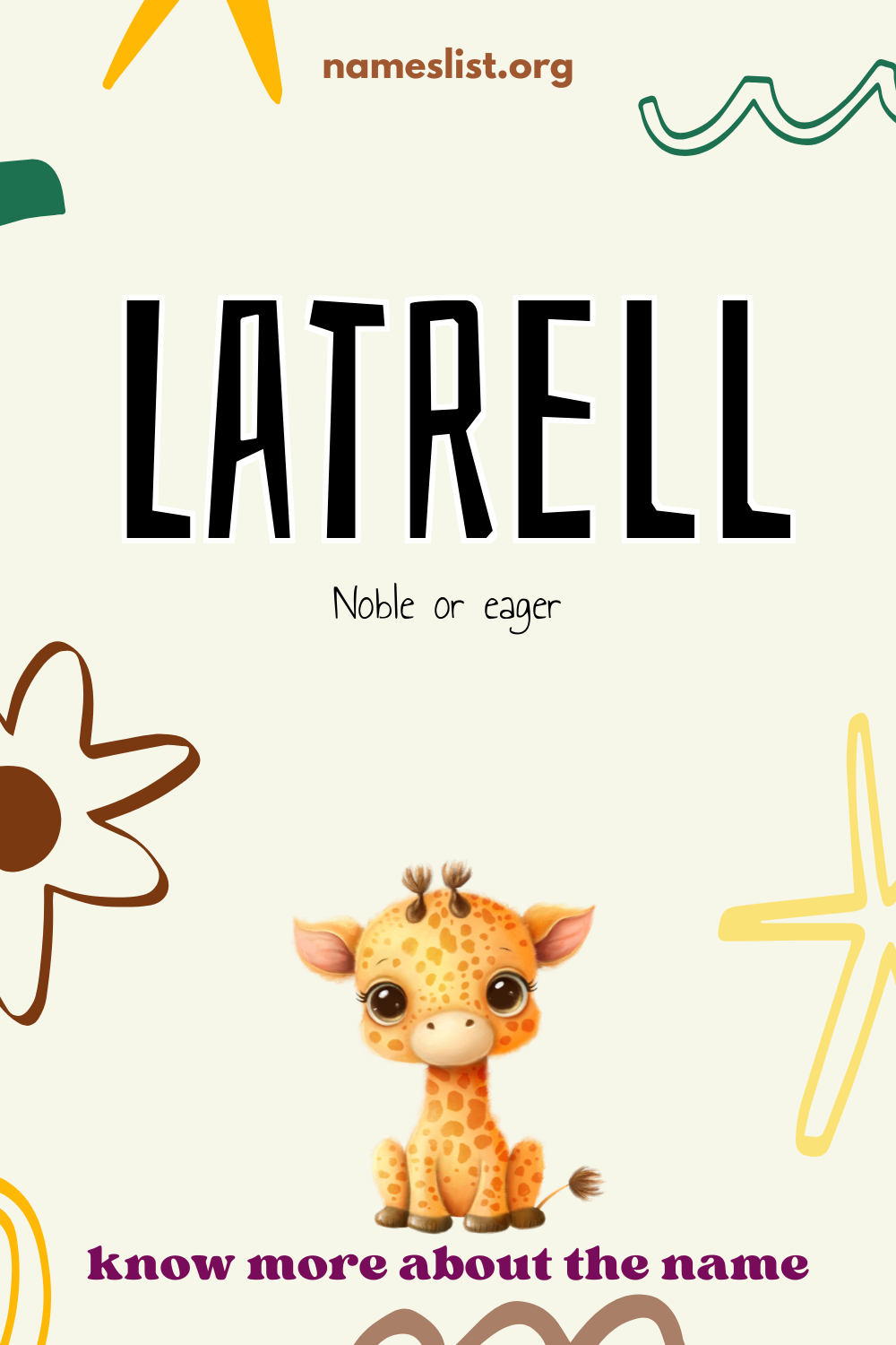 Latrell meaning and origin