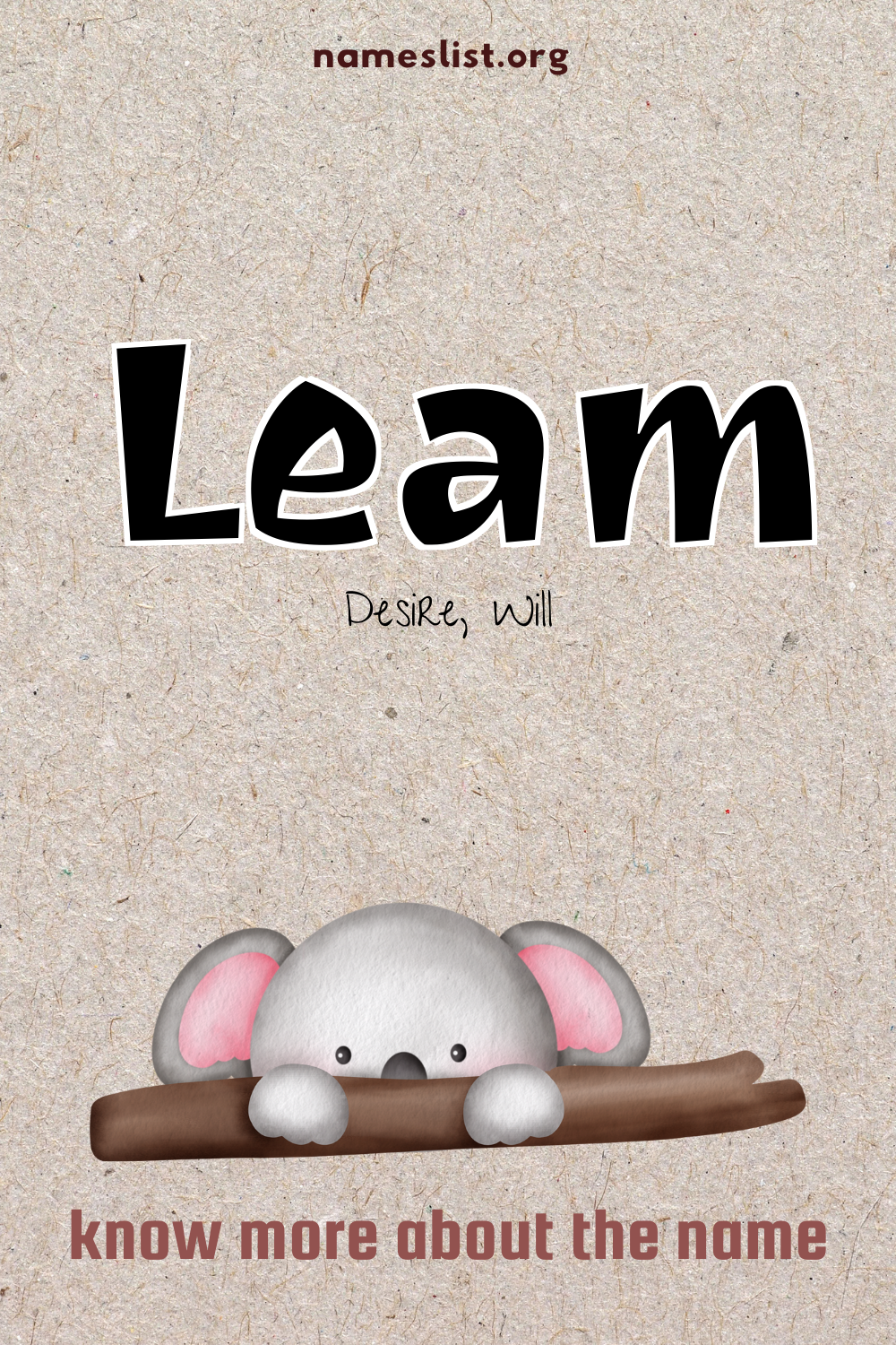 Leam meaning and origin