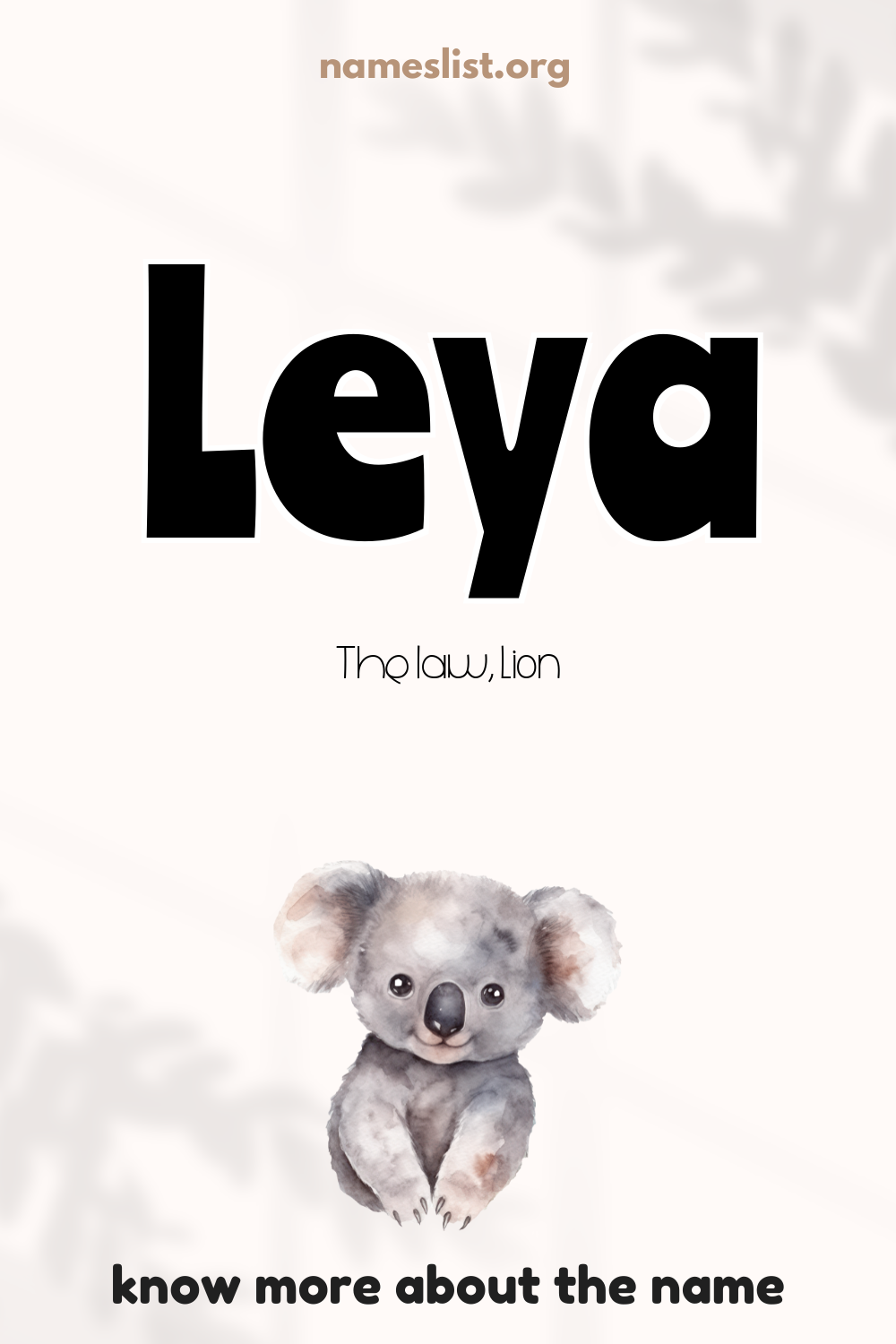 Leya meaning and origin