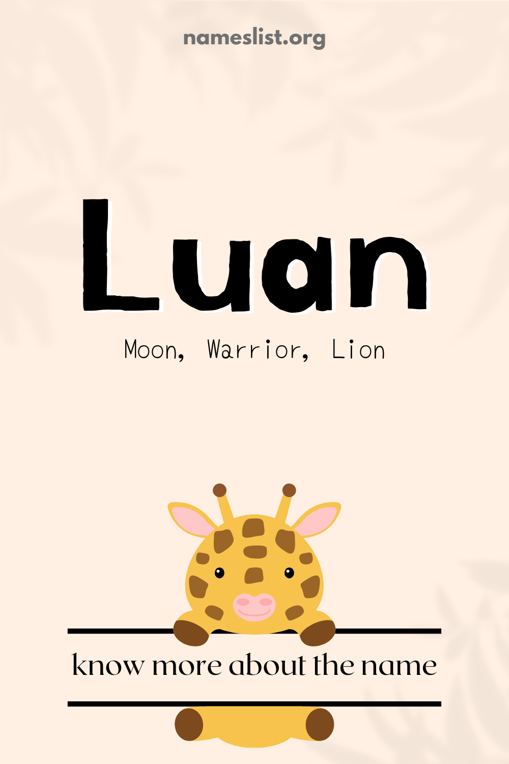 Luan meaning and origin