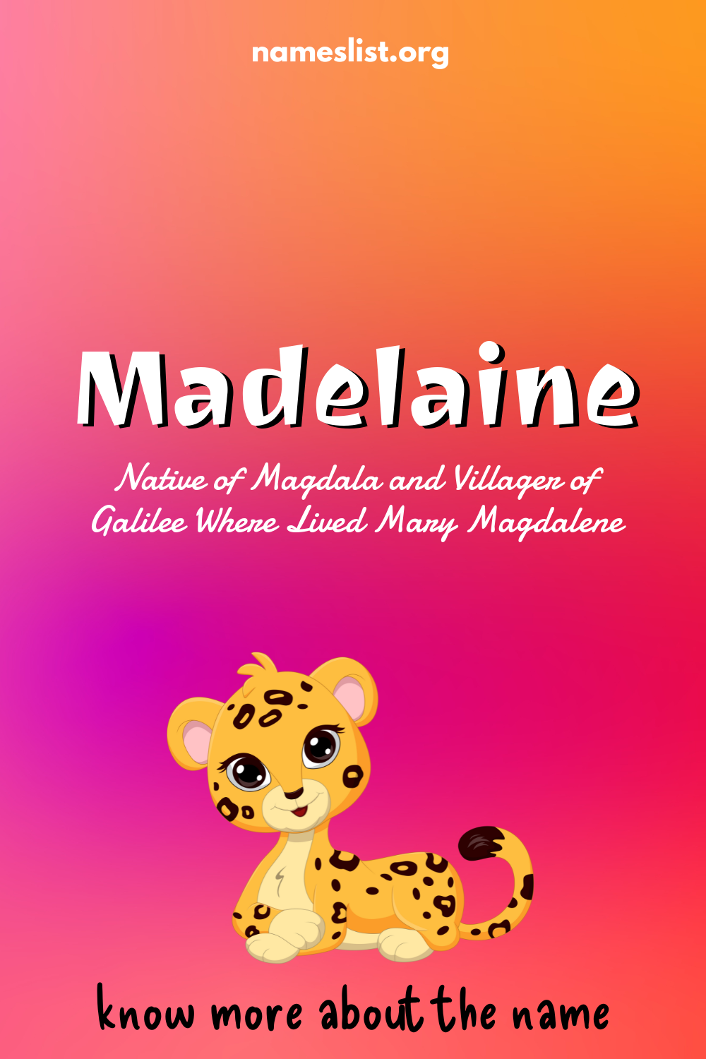 Madelaine meaning and origin