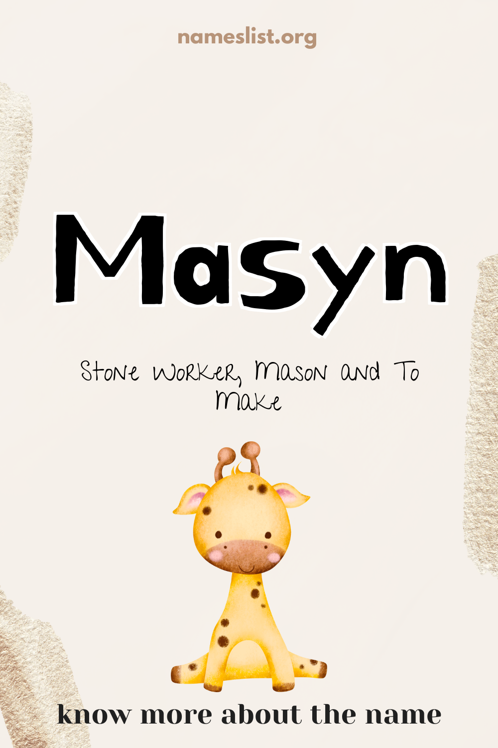 Masyn meaning and origin