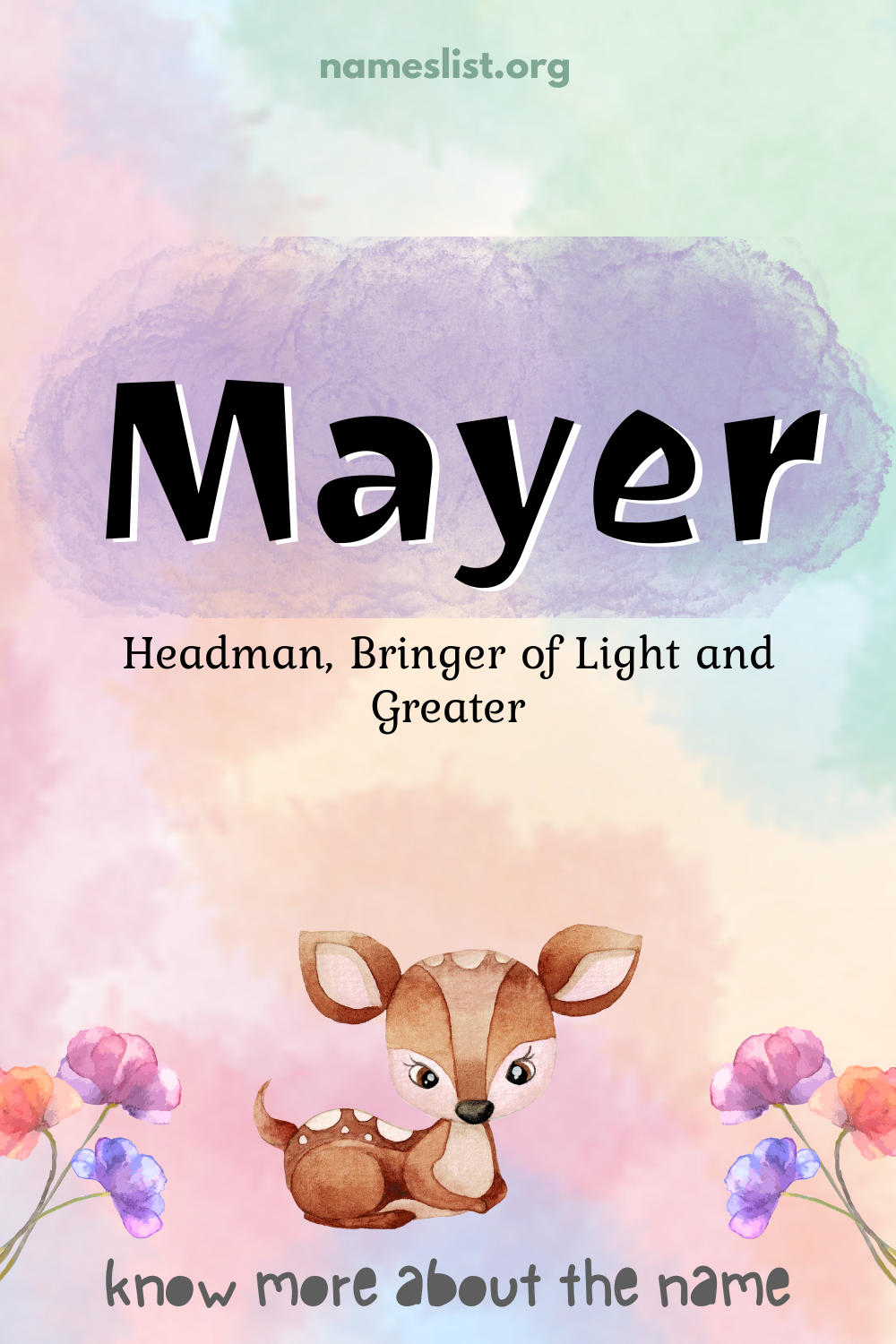 Mayer meaning and origin