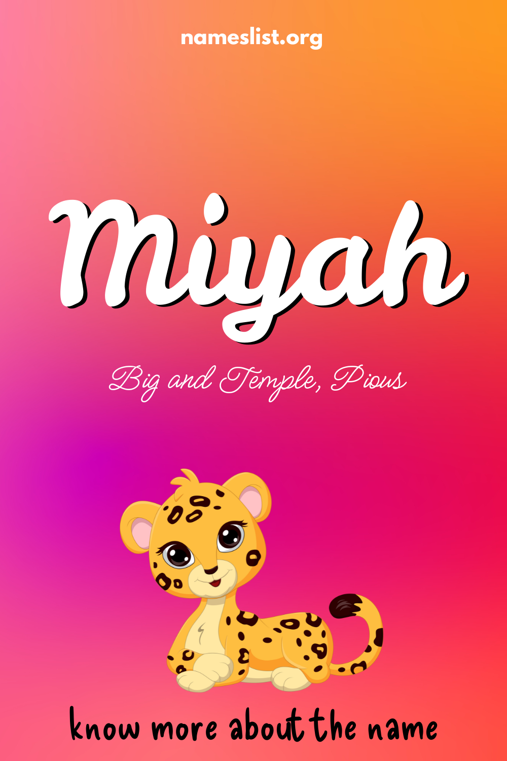 Miyah meaning and origin