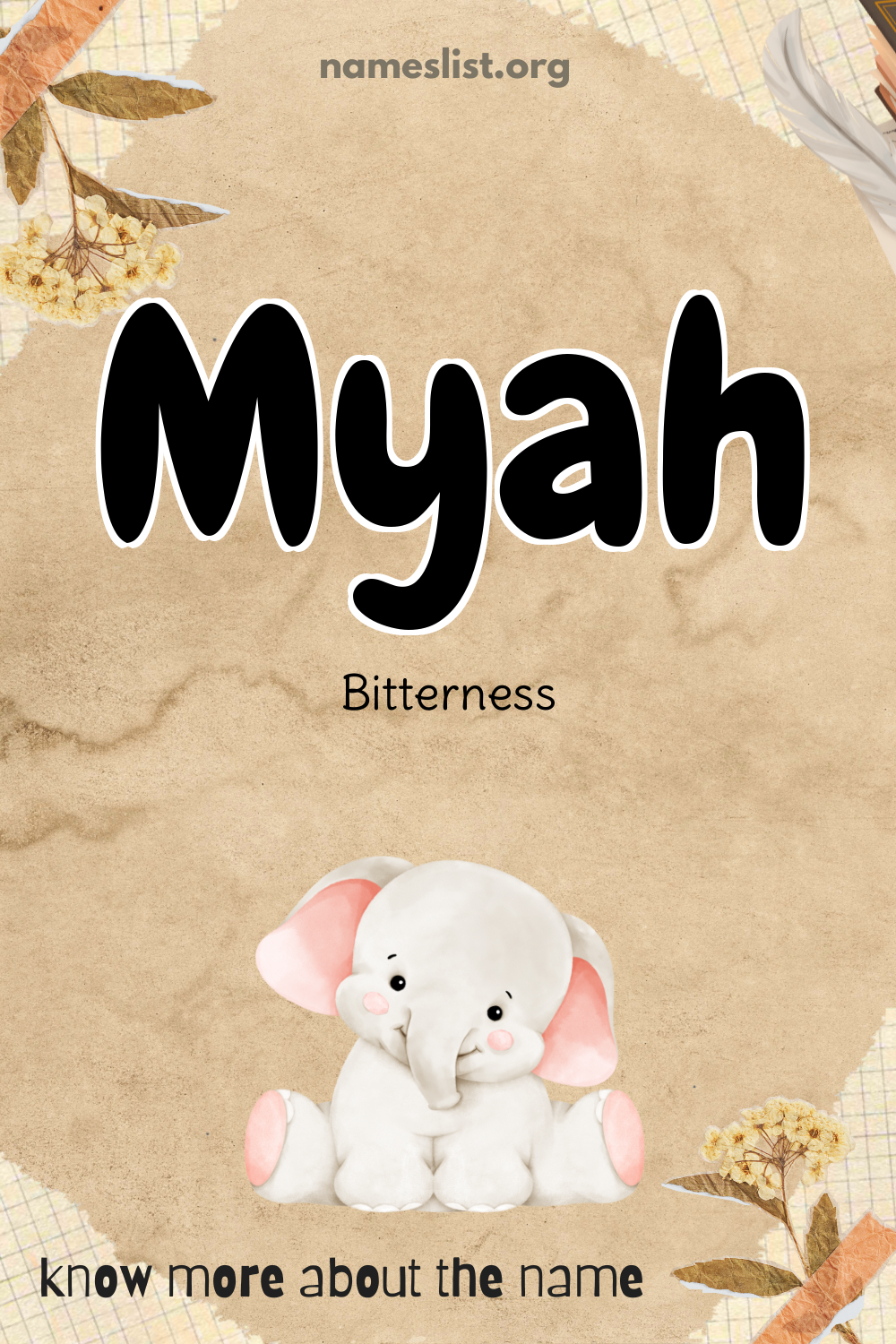 Myah meaning and origin