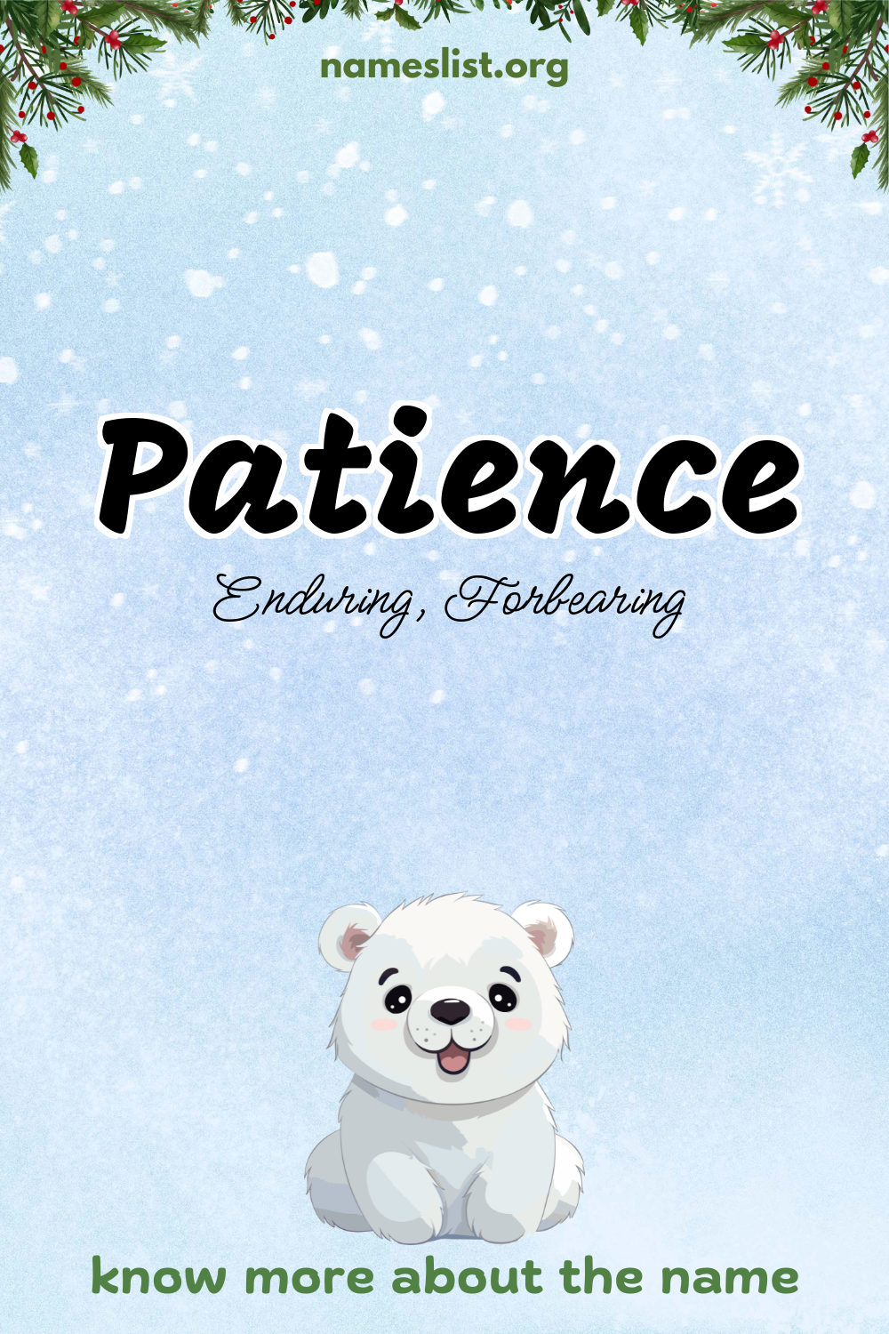 Patience meaning and origin