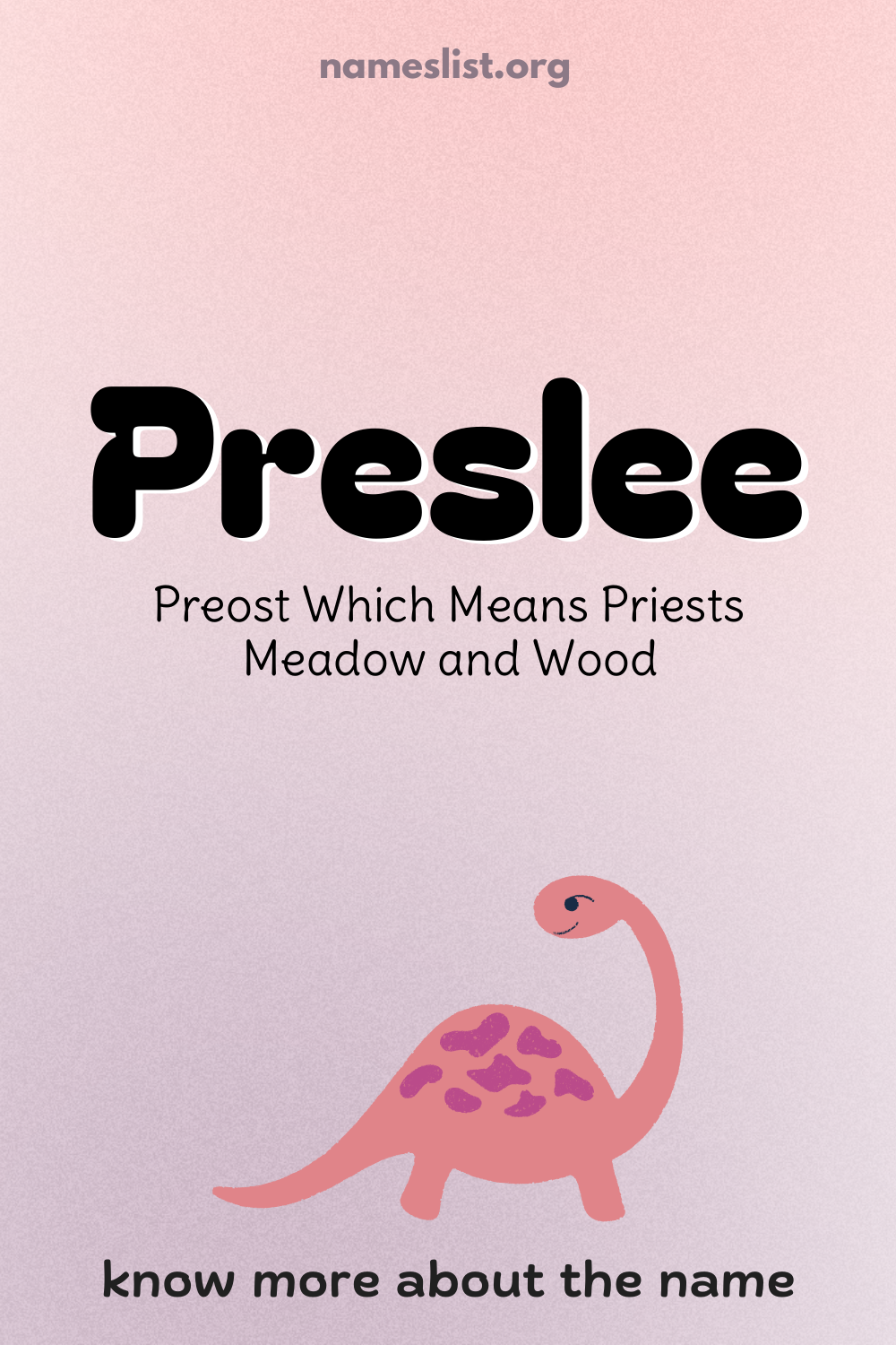 Preslee meaning and origin