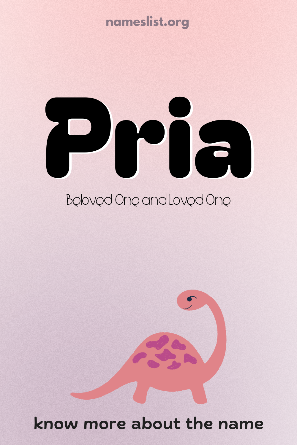 Pria meaning and origin