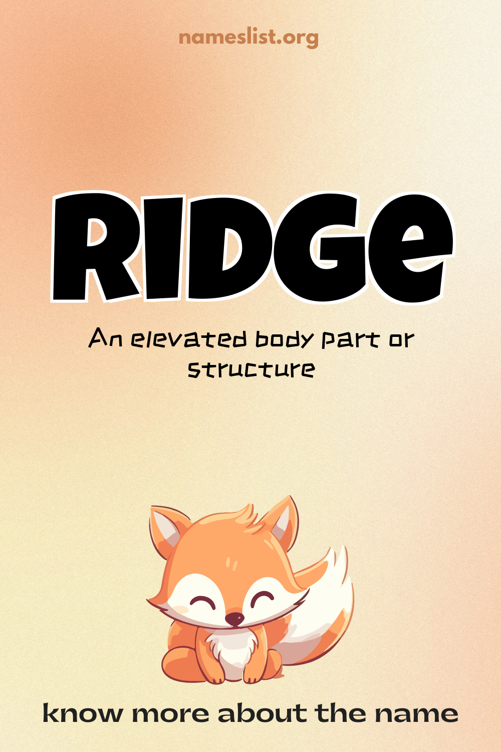 Ridge meaning and origin