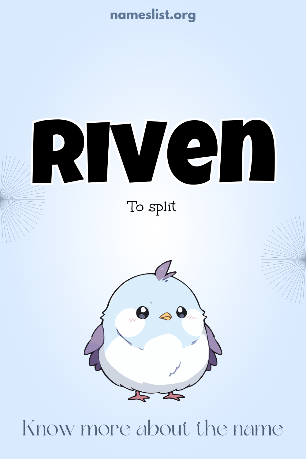 Riven meaning and origin