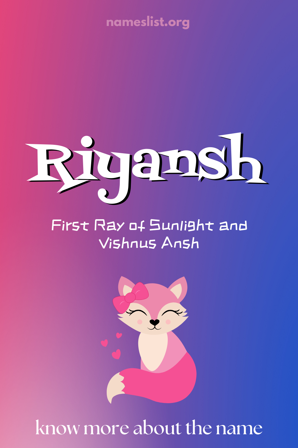 Riyansh meaning and origin