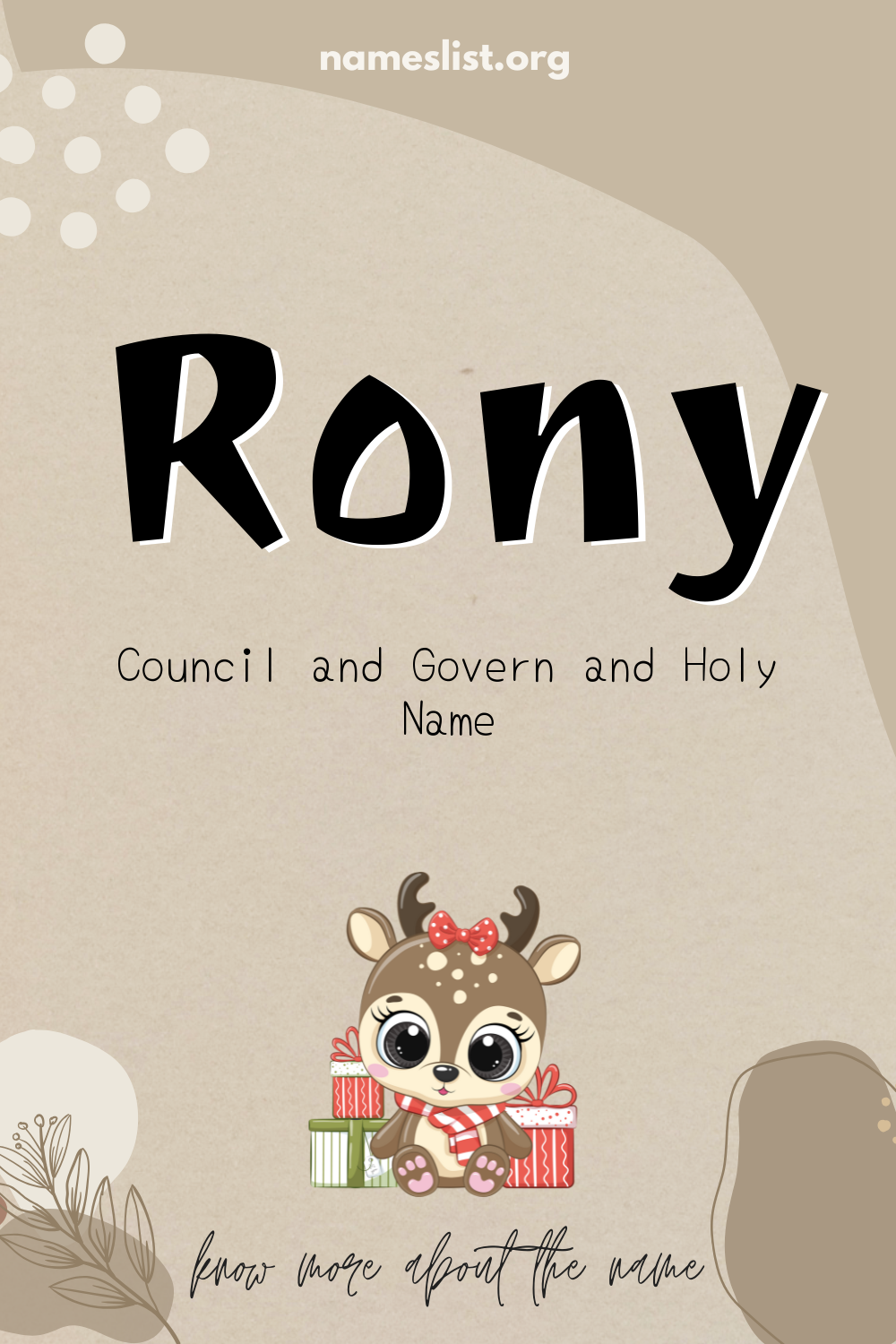 Rony meaning and origin