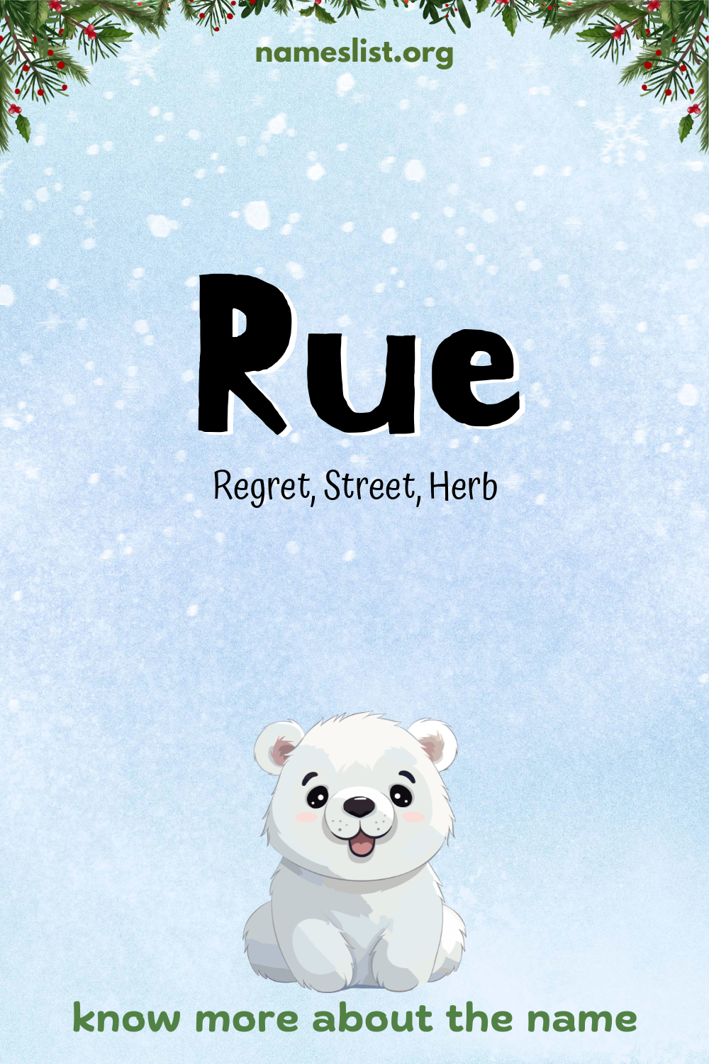 Rue meaning and origin