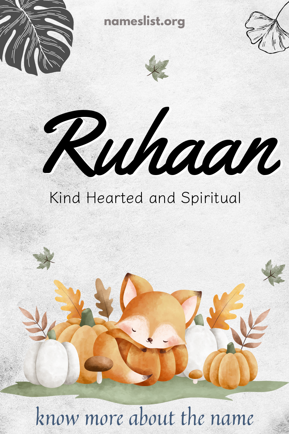 Ruhaan meaning and origin