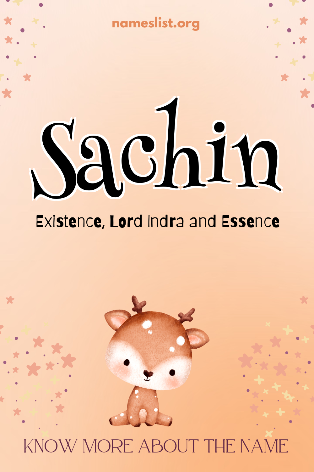 Sachin meaning and origin