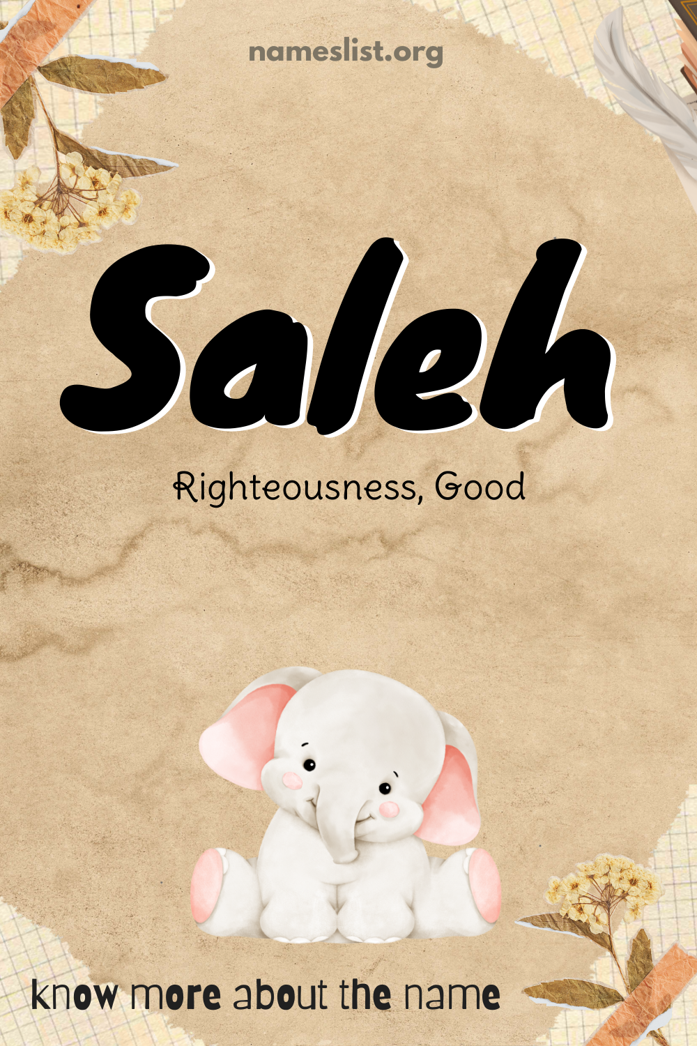 Saleh meaning and origin
