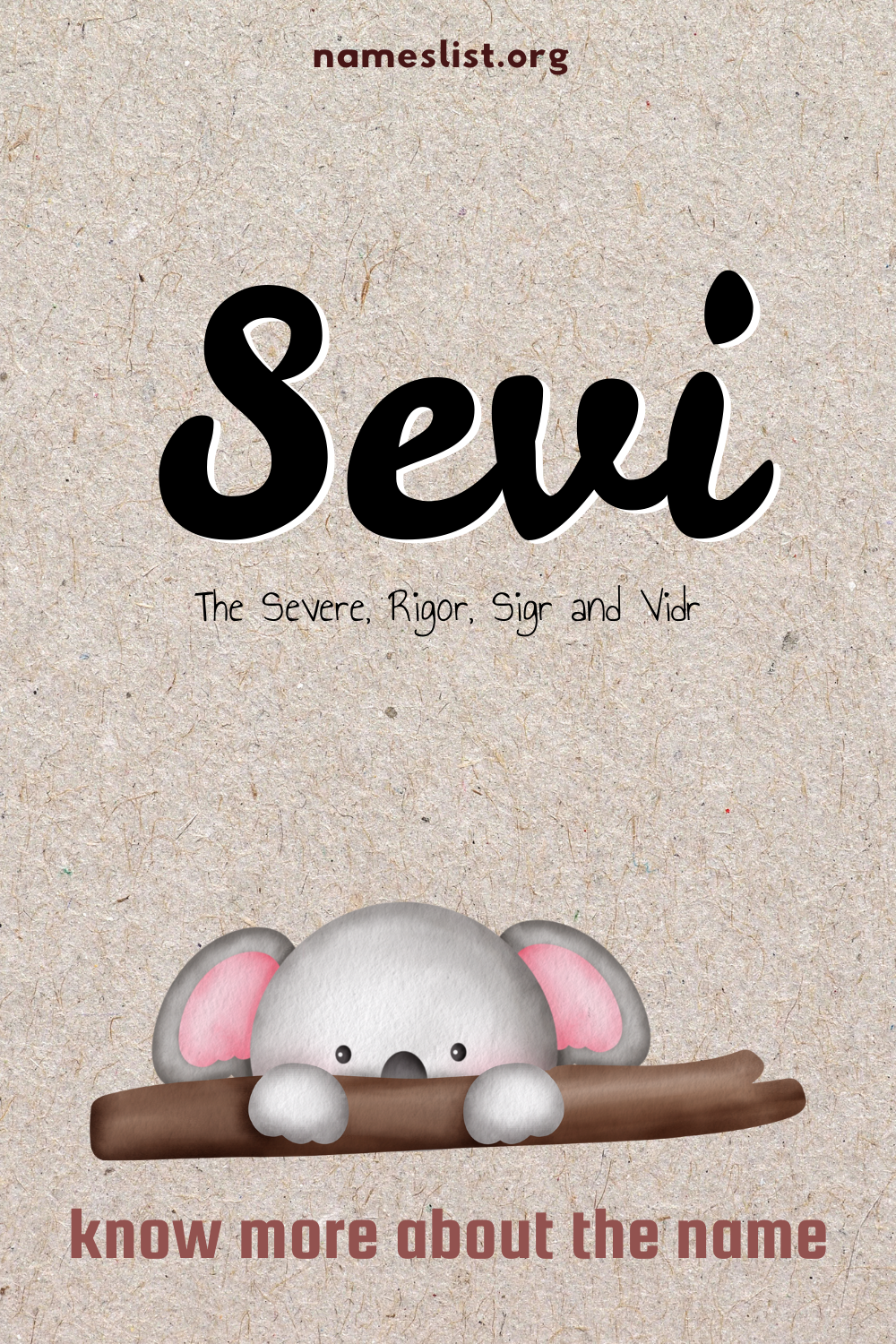 Sevi meaning and origin