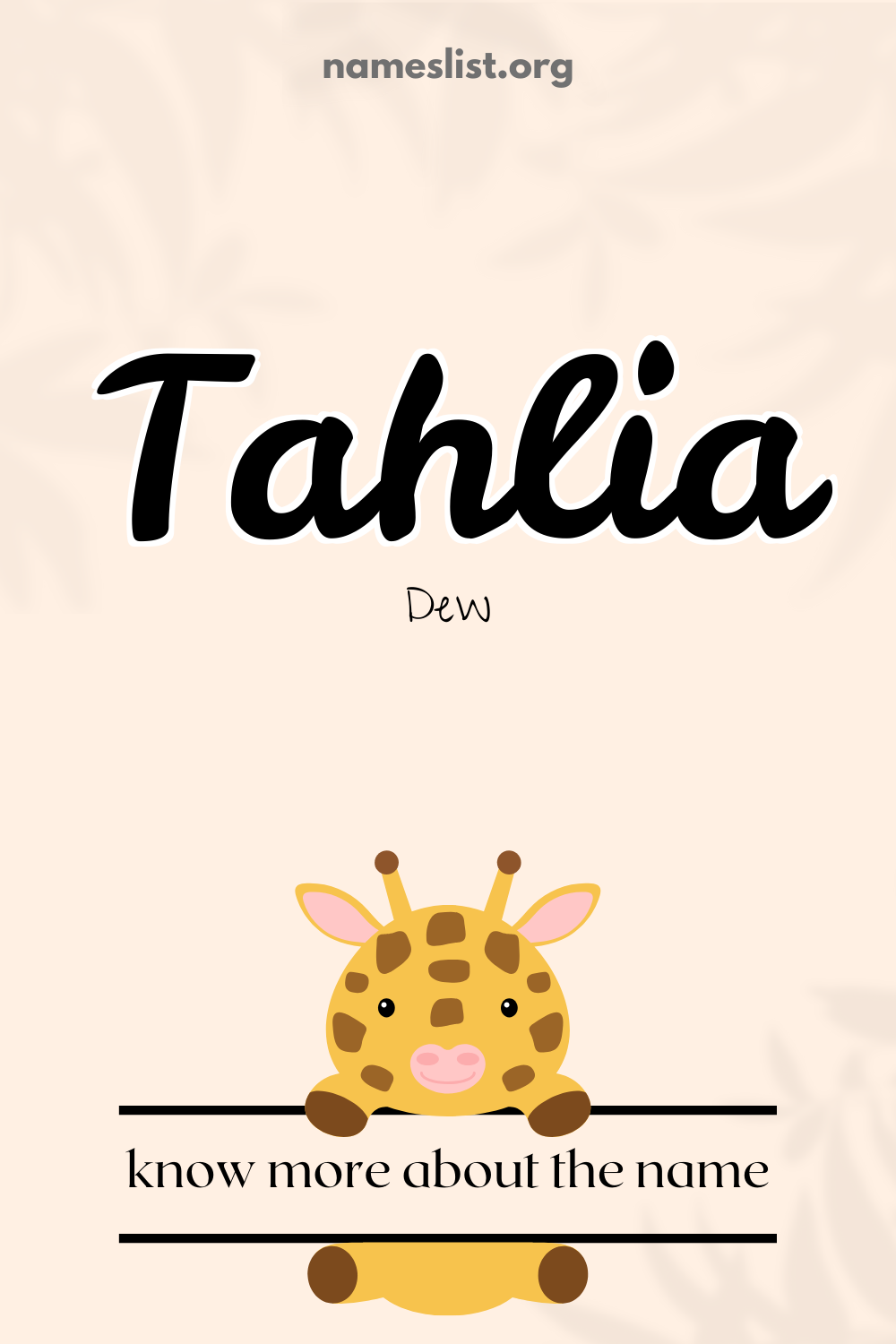 Tahlia meaning and origin